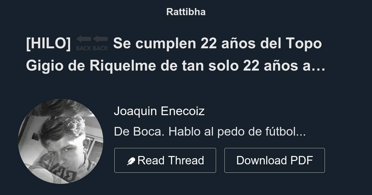 HILO Se cumplen 22 años del Topo Gigio de Riquelme de tan solo 22