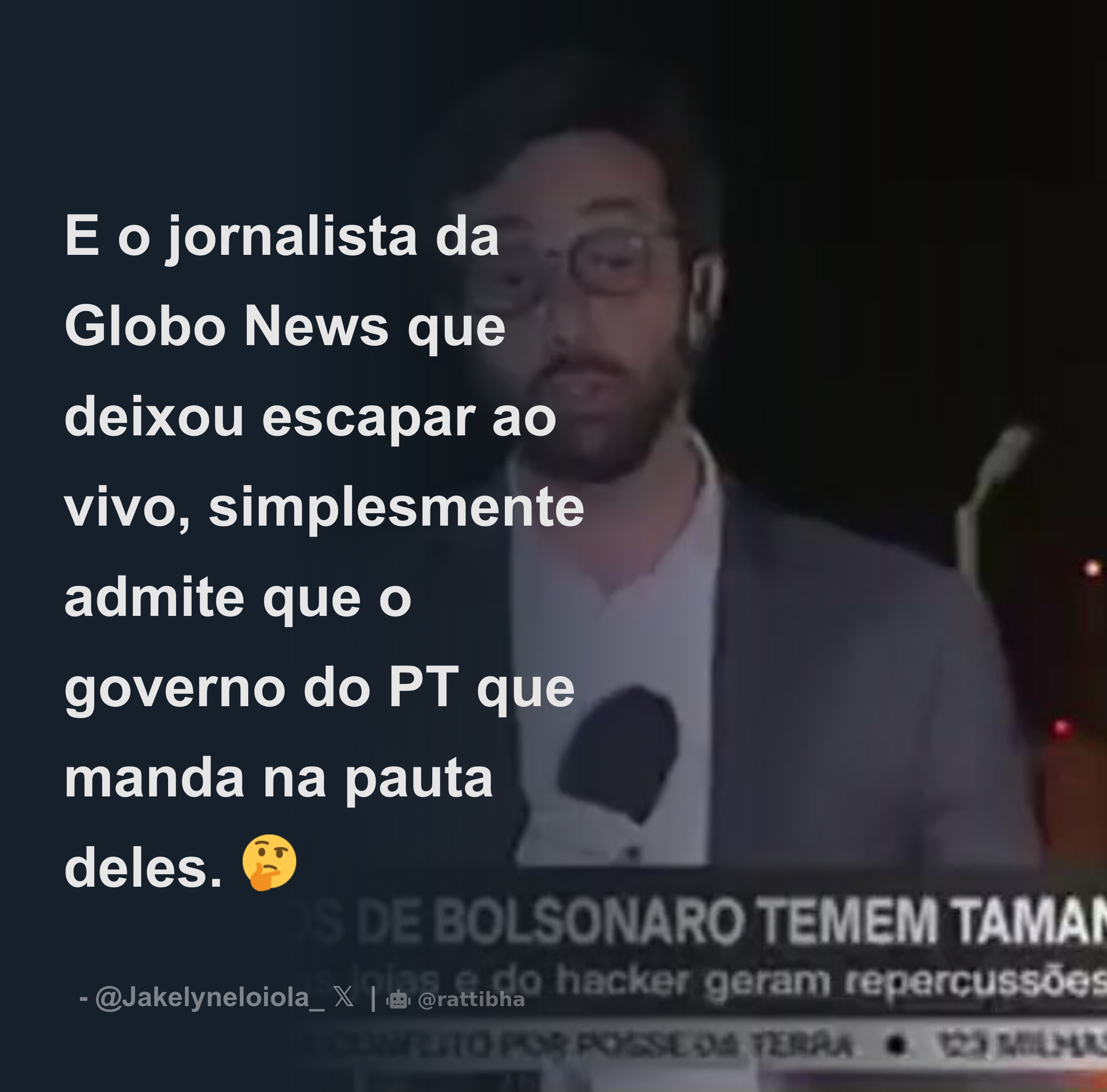 E O Jornalista Da Globo News Que Deixou Escapar Ao Vivo Simplesmente