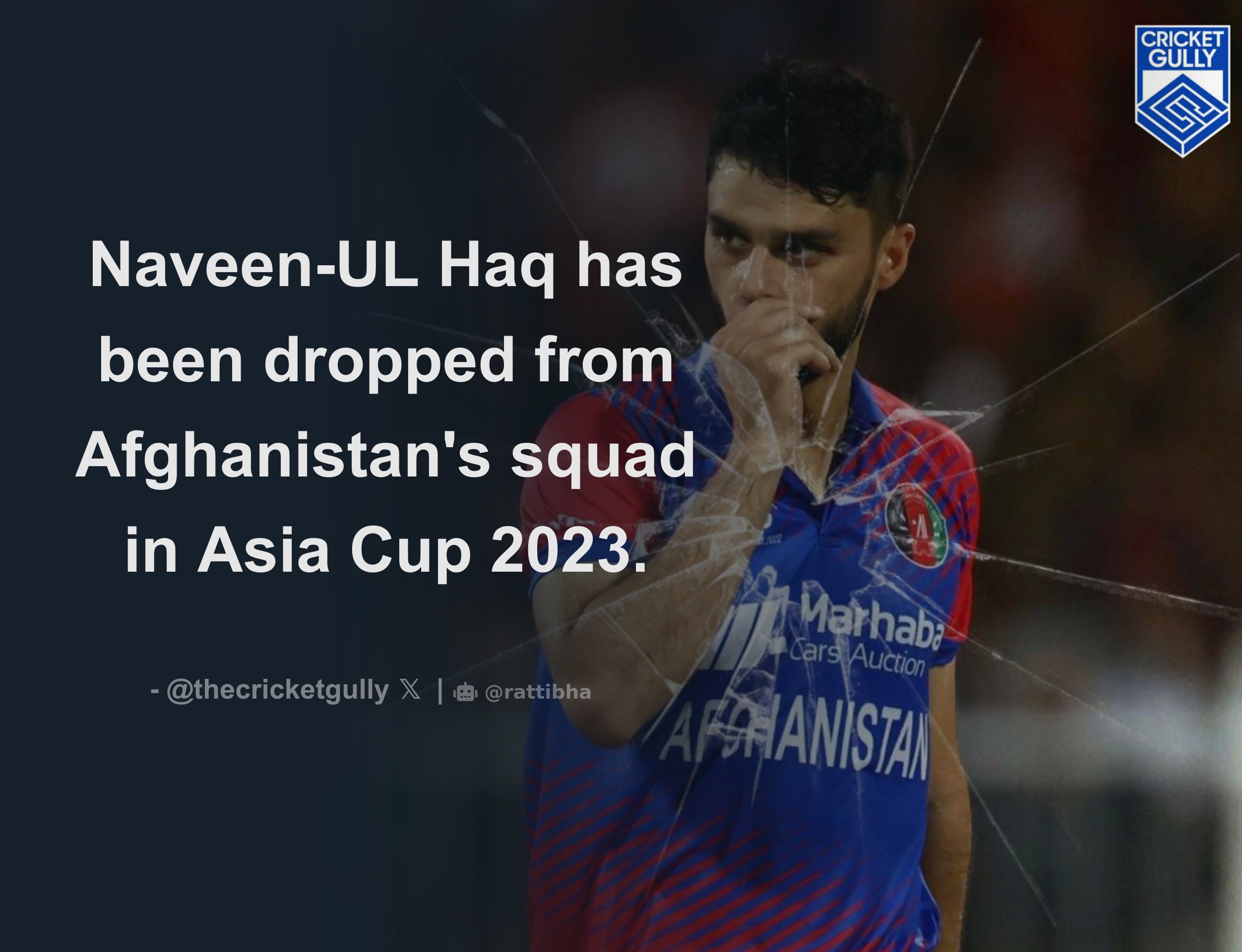 Naveen Ul Haq Has Been Dropped From Afghanistan S Squad In Asia Cup