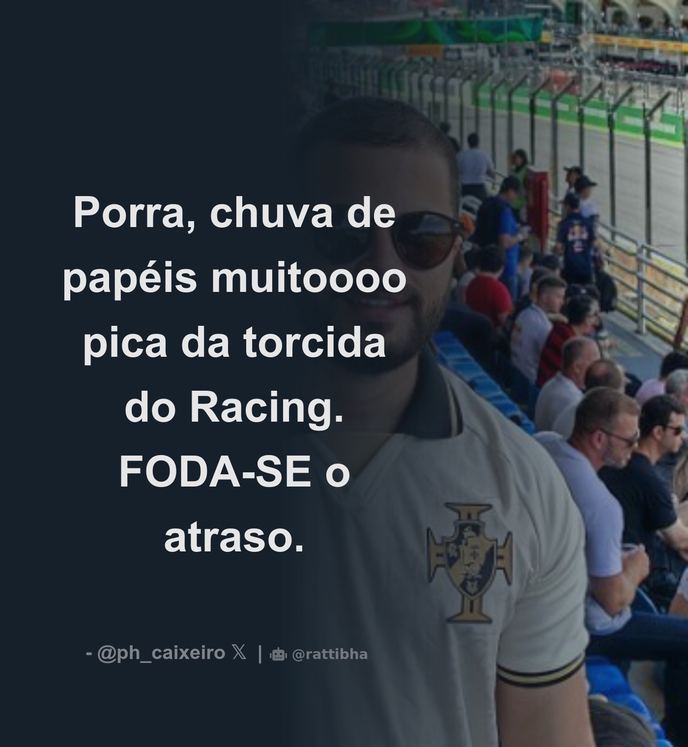 Porra Chuva De Pap Is Muitoooo Pica Da Torcida Do Racing Foda Se O