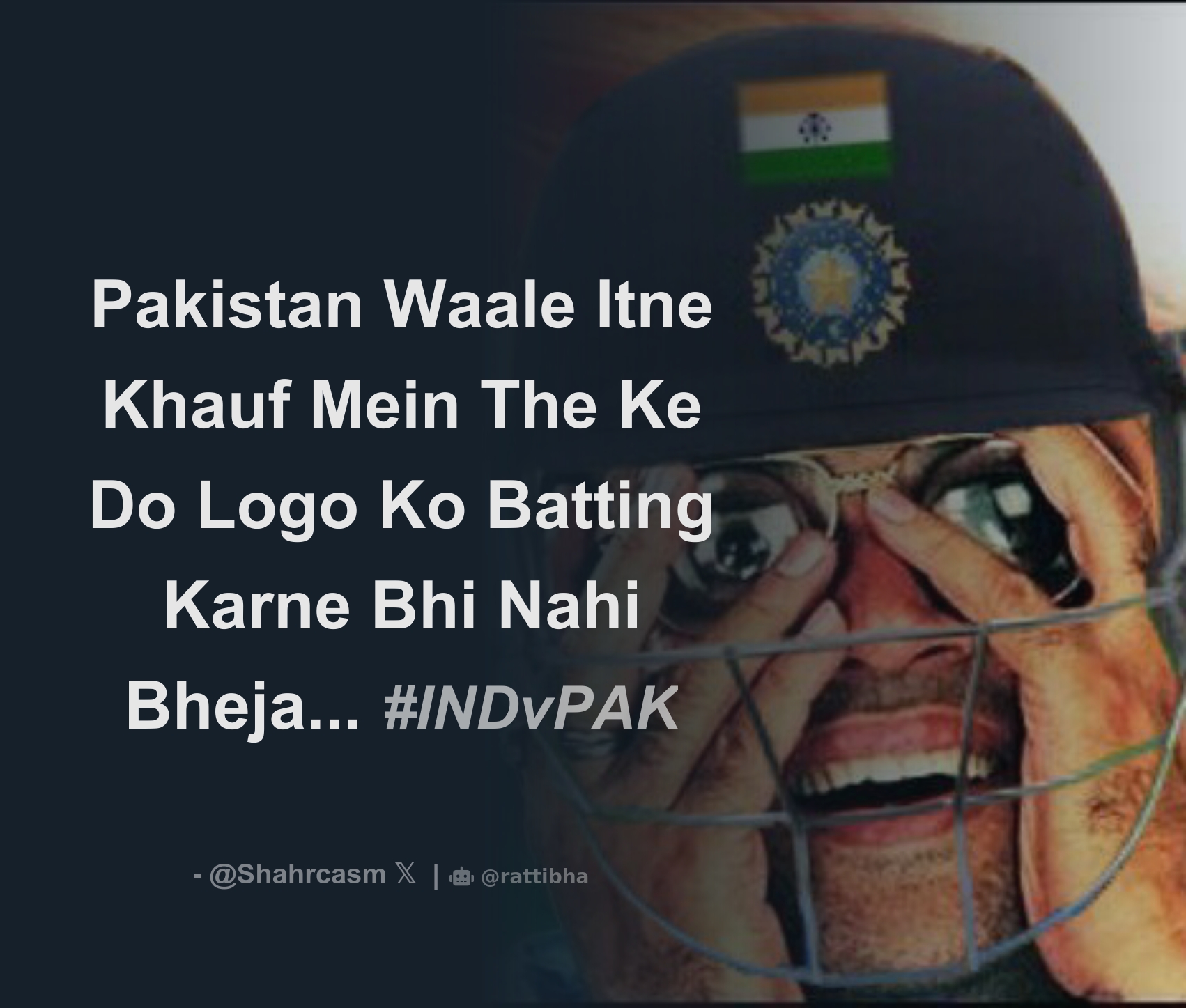 Pakistan Waale Itne Khauf Mein The Ke Do Logo Ko Batting Karne Bhi Nahi