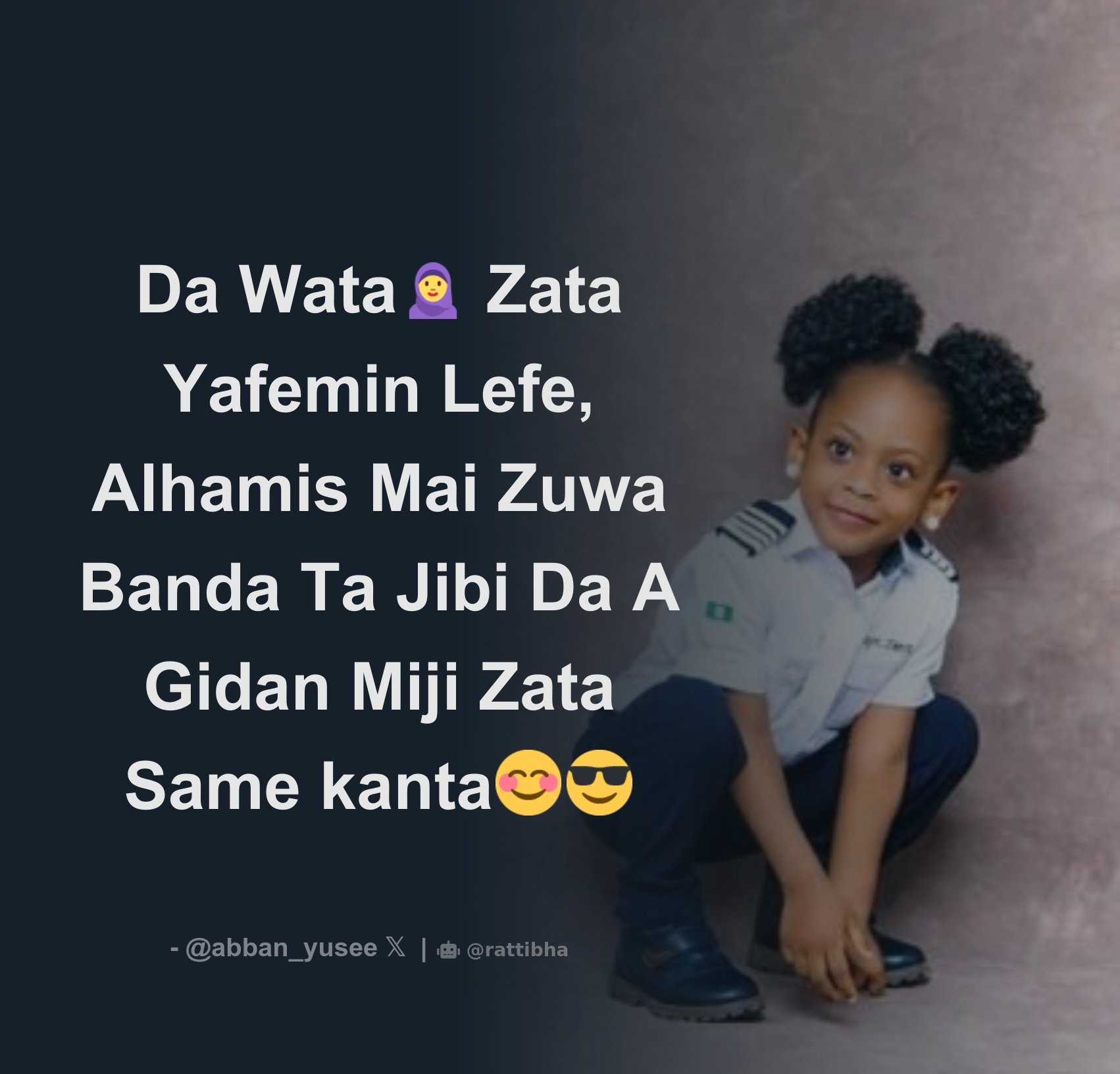 Da Wata Zata Yafemin Lefe Alhamis Mai Zuwa Banda Ta Jibi Da A Gidan