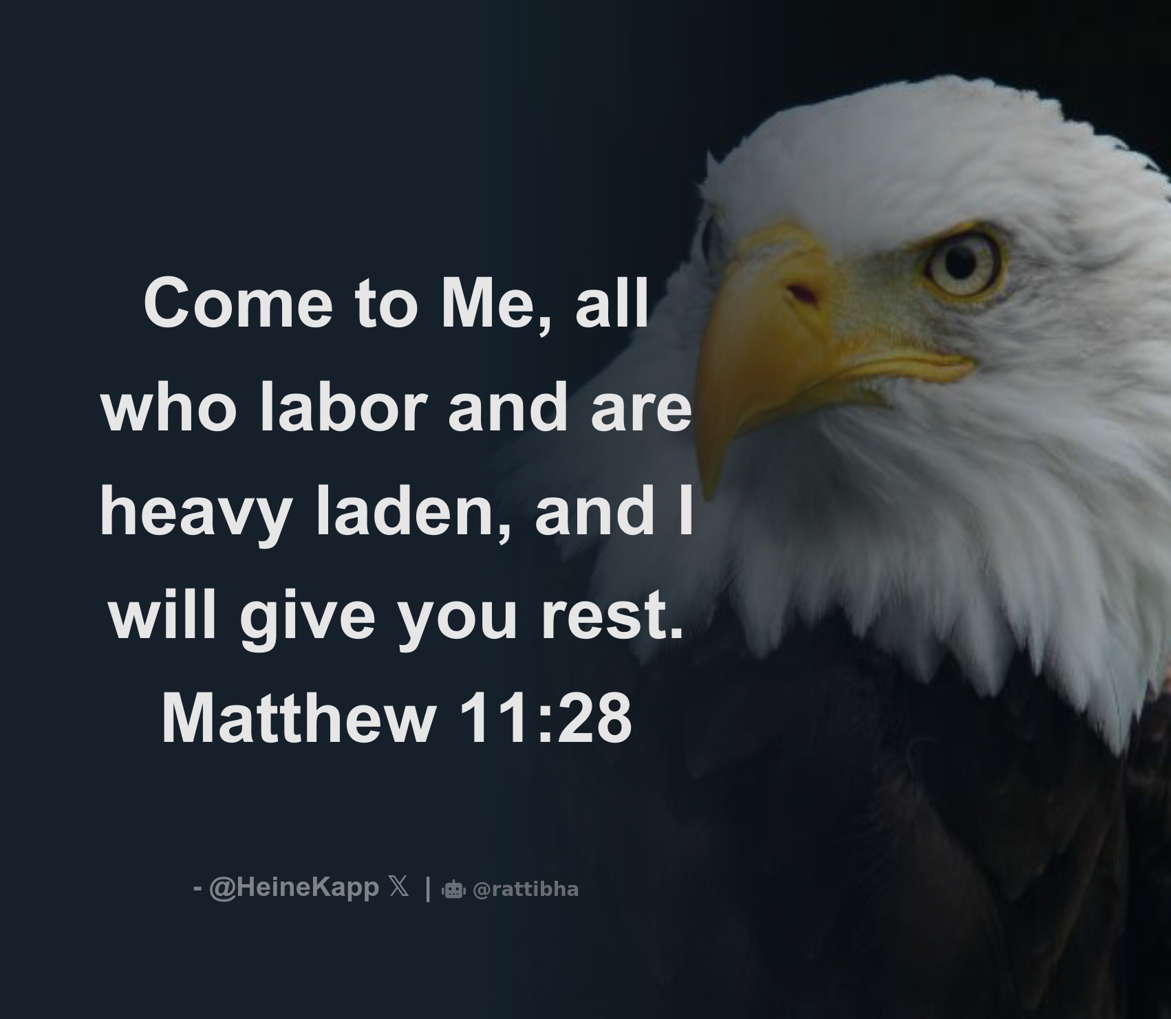 Come To Me All Who Labor And Are Heavy Laden And I Will Give You Rest