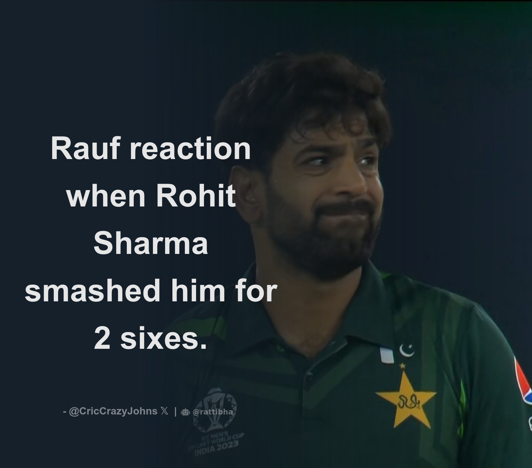 Rauf Reaction When Rohit Sharma Smashed Him For Sixes Thread From