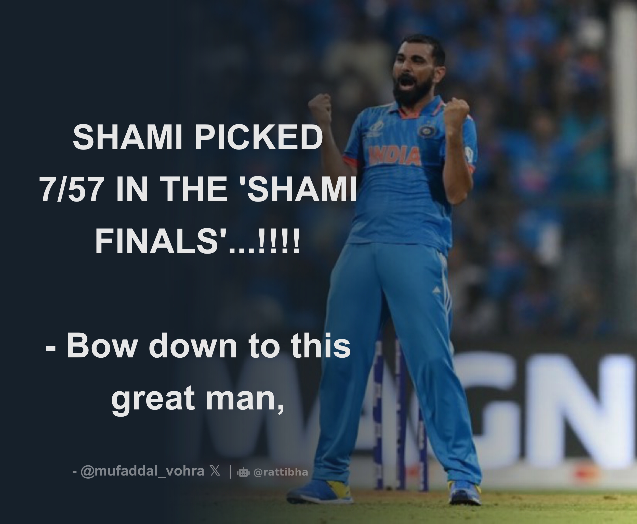 Shami Picked In The Shami Finals Bow Down To This Great