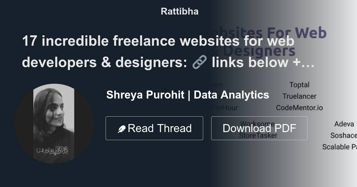 17 incredible freelance websites for web developers & designers 🔗