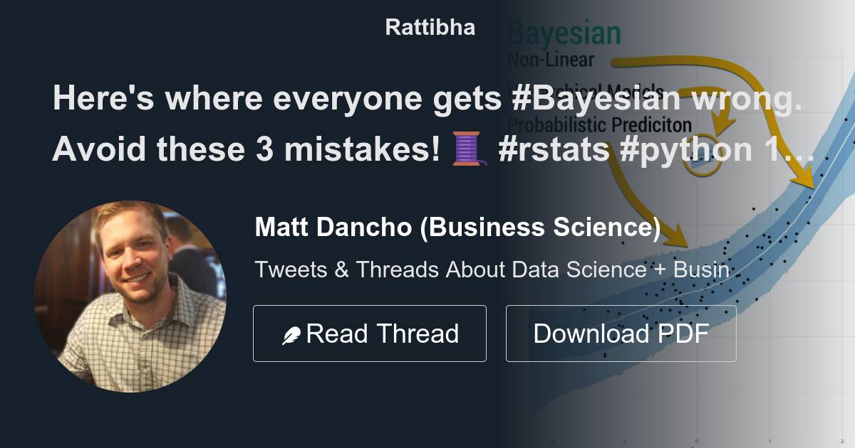 Here's where everyone gets #Bayesian wrong. Avoid these 3 mistakes! 🧵 # ...