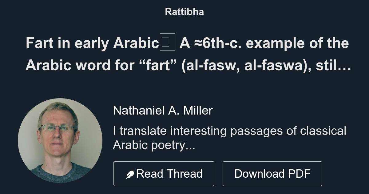 fart-in-early-arabic-a-6th-c-example-of-the-arabic-word-for-fart