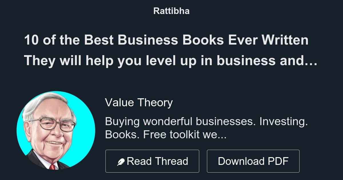 10 of the Best Business Books Ever Written They will help you level up in business and life