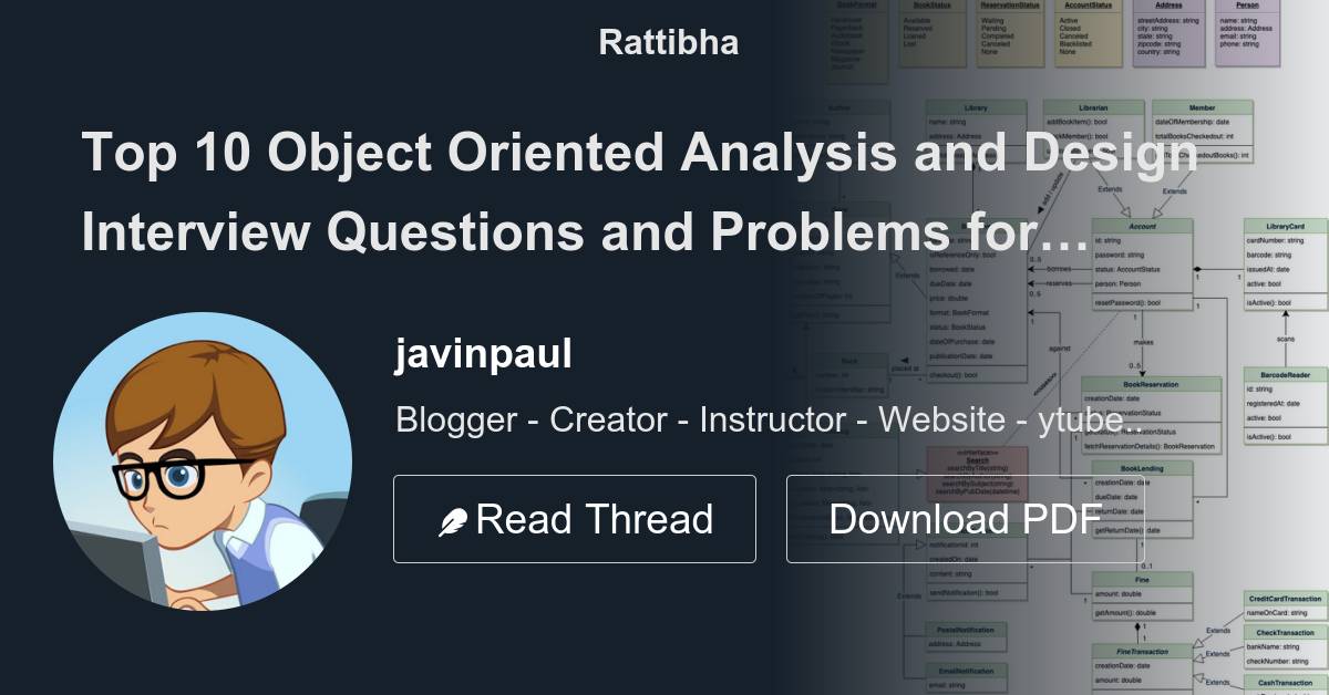 Top 10 Object Oriented Analysis and Design Interview Questions and ...