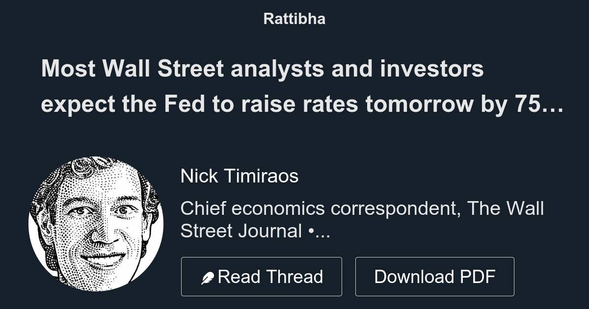 Most Wall Street Analysts And Investors Expect The Fed To Raise Rates ...