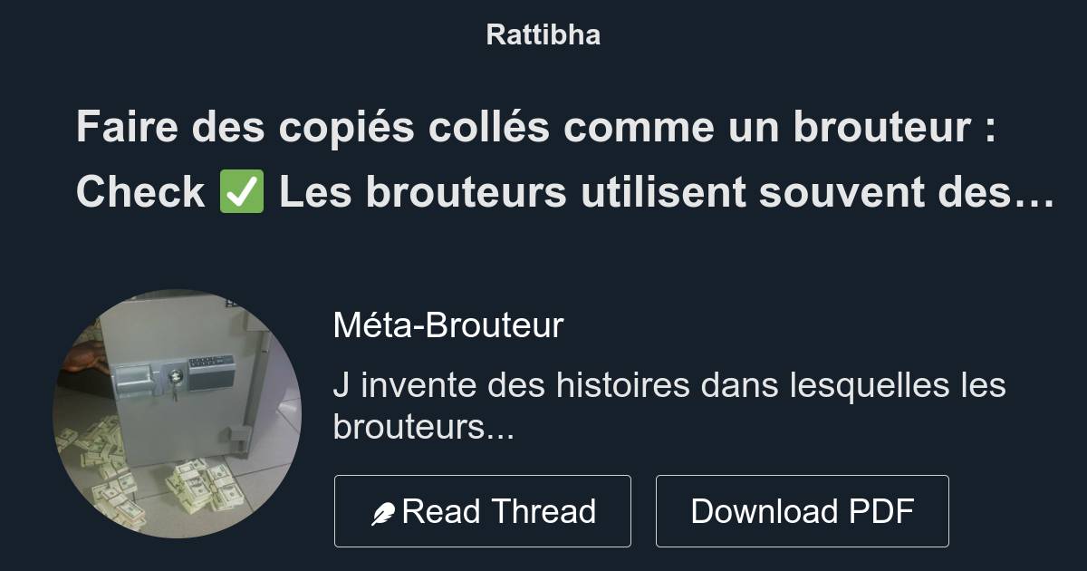 Faire des copiés collés comme un brouteur Check ️ Les brouteurs utilisent souvent des textes