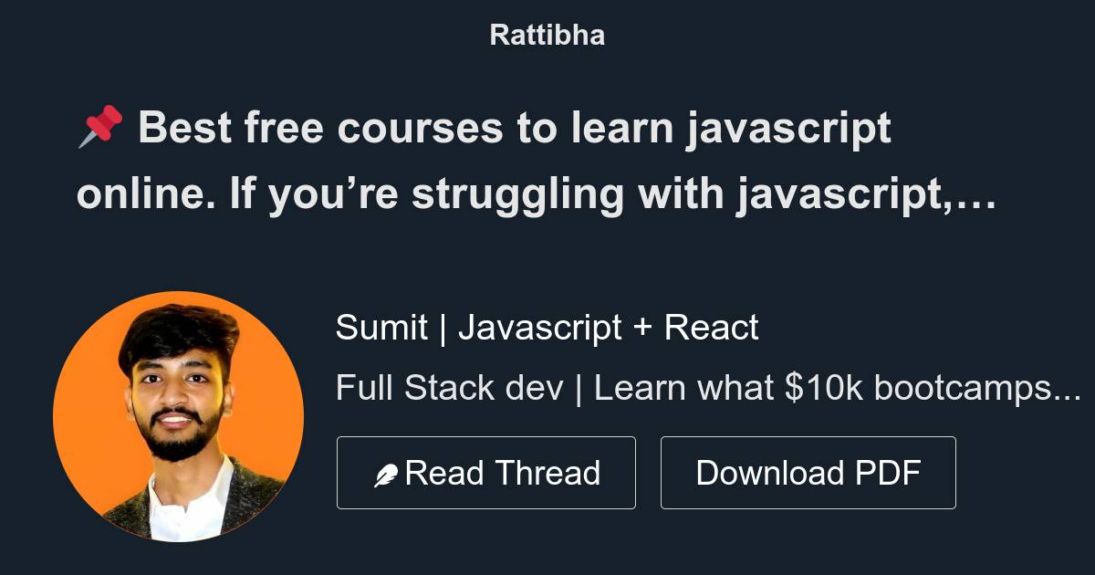 ๐ Best free courses to learn javascript online. If youโre struggling ...