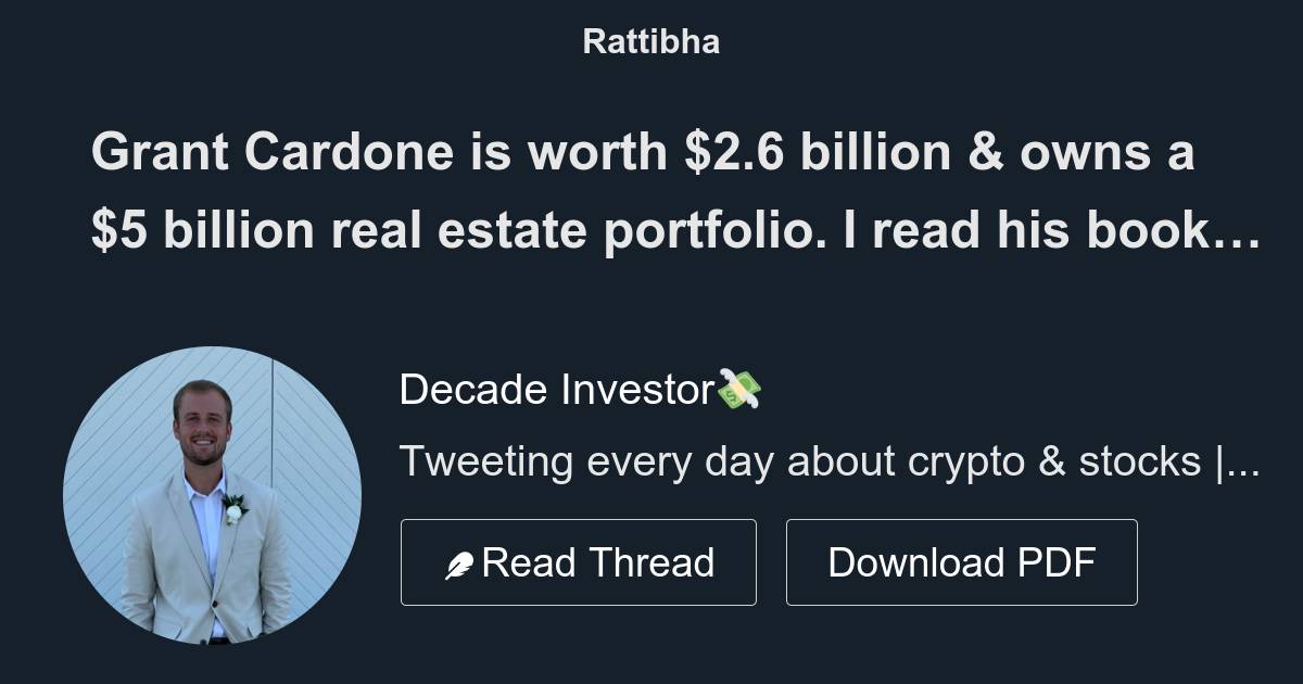 Grant Cardone is worth 2.6 billion & owns a 5 billion real estate