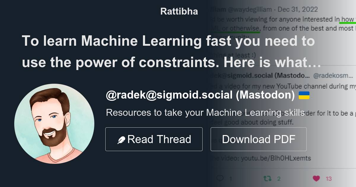 To learn machine learning fast you need to use the power of constraints