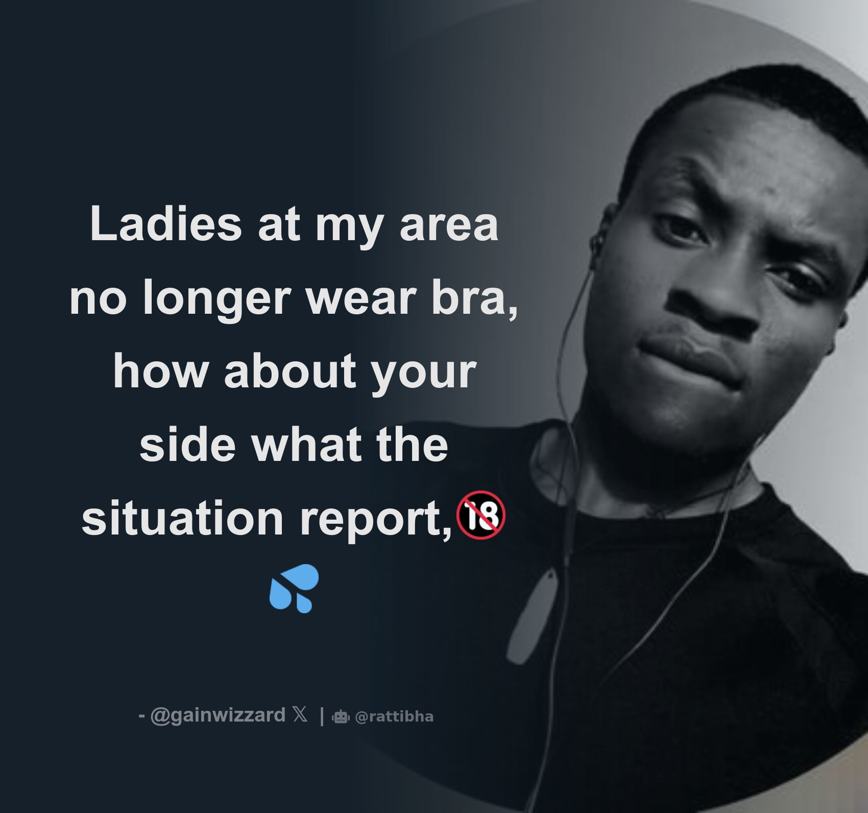 Ladies at my area no longer wear bra, how about your side what the  situation report,🔞💦 - Download Tweet Image from B.O.D @gainwizzard -  Rattibha