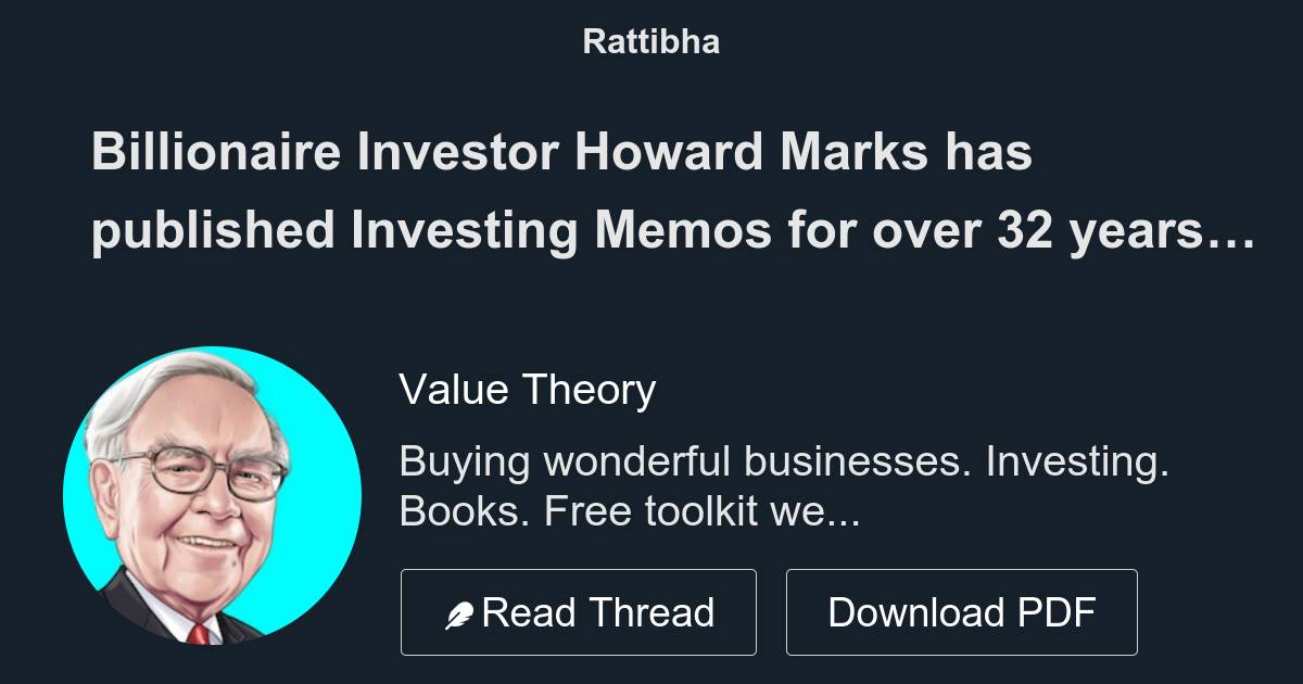 Billionaire Investor Howard Marks has published Investing Memos for ...