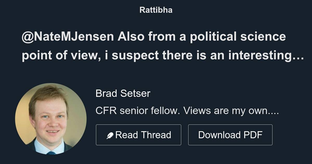 NateMJensen Also from a political science point of view, i suspect