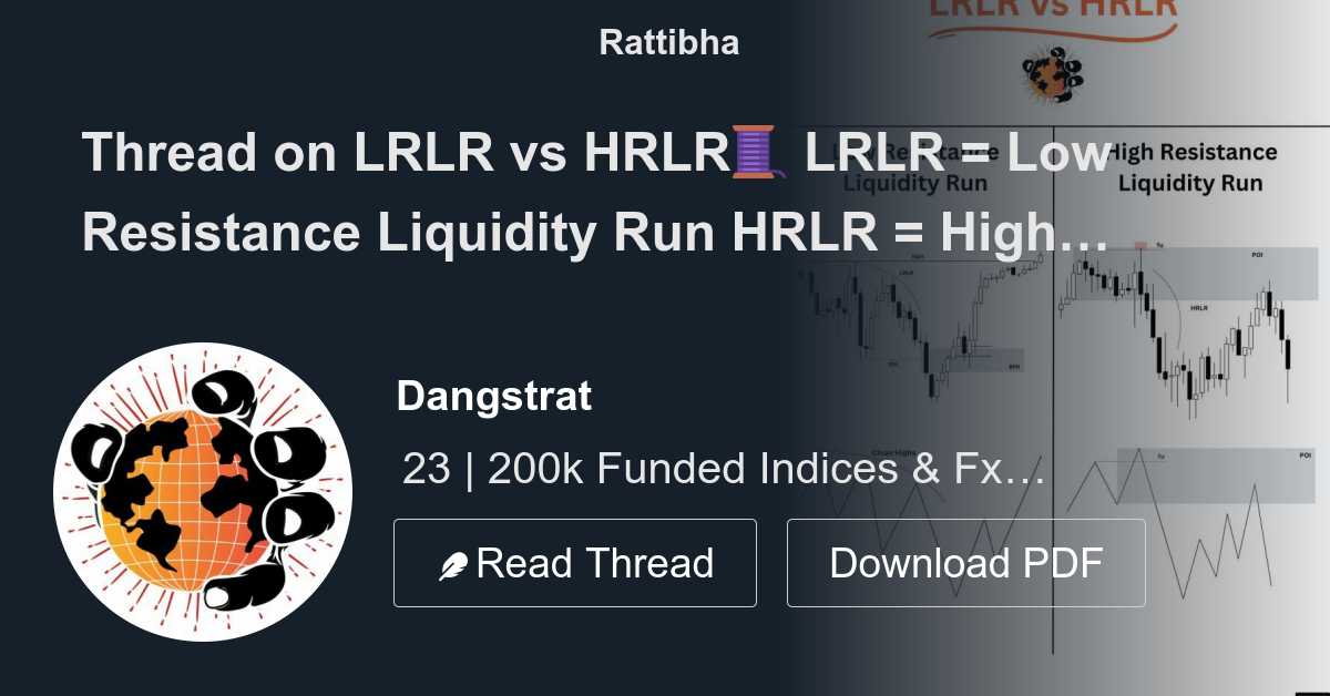 Thread on LRLR vs HRLR🧵 LRLR = Low Resistance Liquidity Run HRLR = High ...