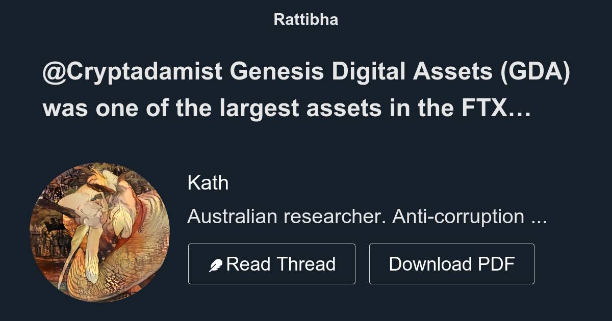 Cryptadamist Genesis Digital Assets (GDA) was one of the largest