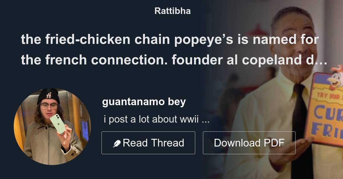 the friedchicken chain popeye’s is named for the french connection