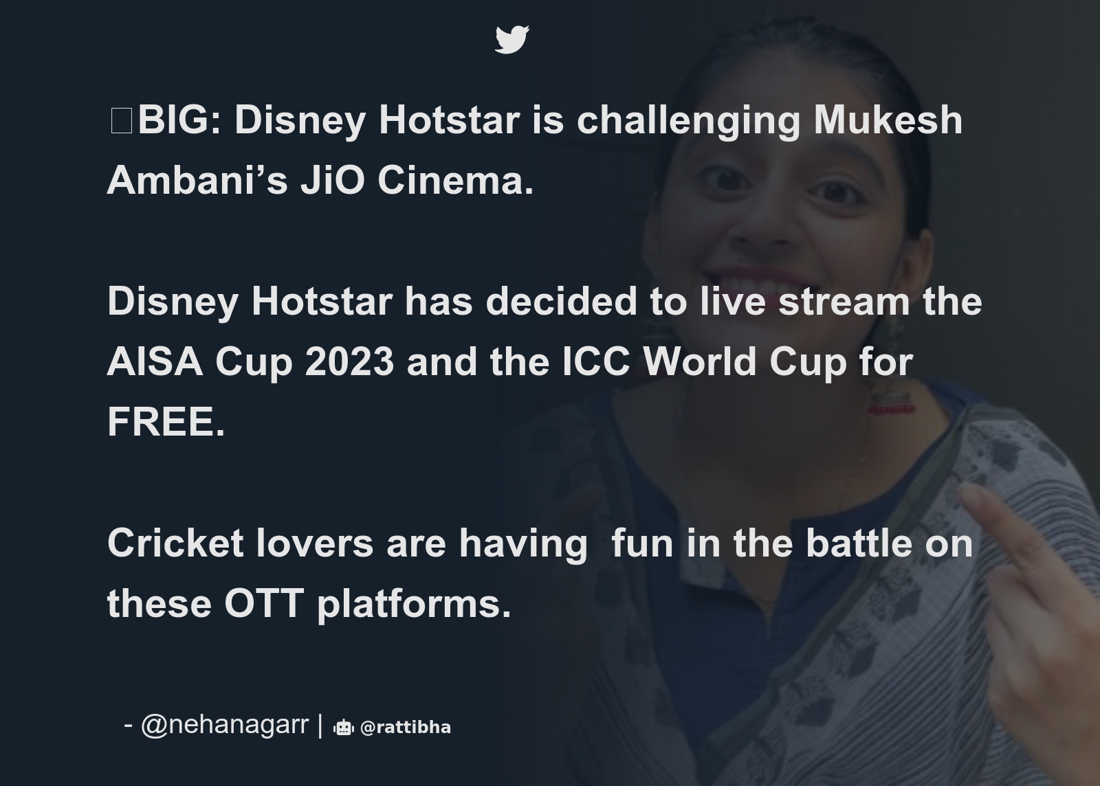 🚨BIG Disney Hotstar is challenging Mukesh Ambanis JiO Cinema