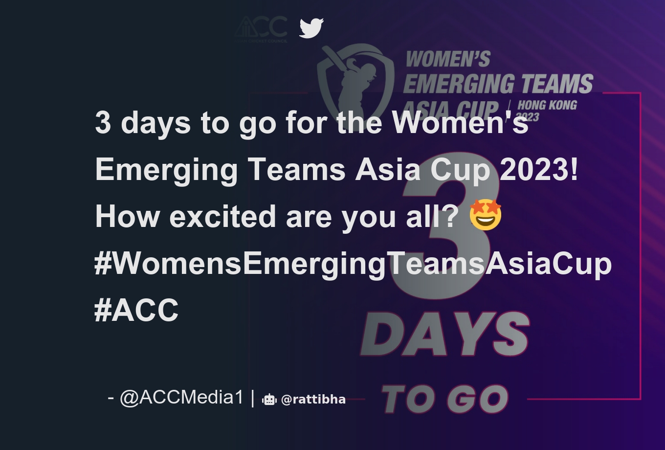 ACC WOMEN'S EMERGING TEAMS ASIA CUP 2023