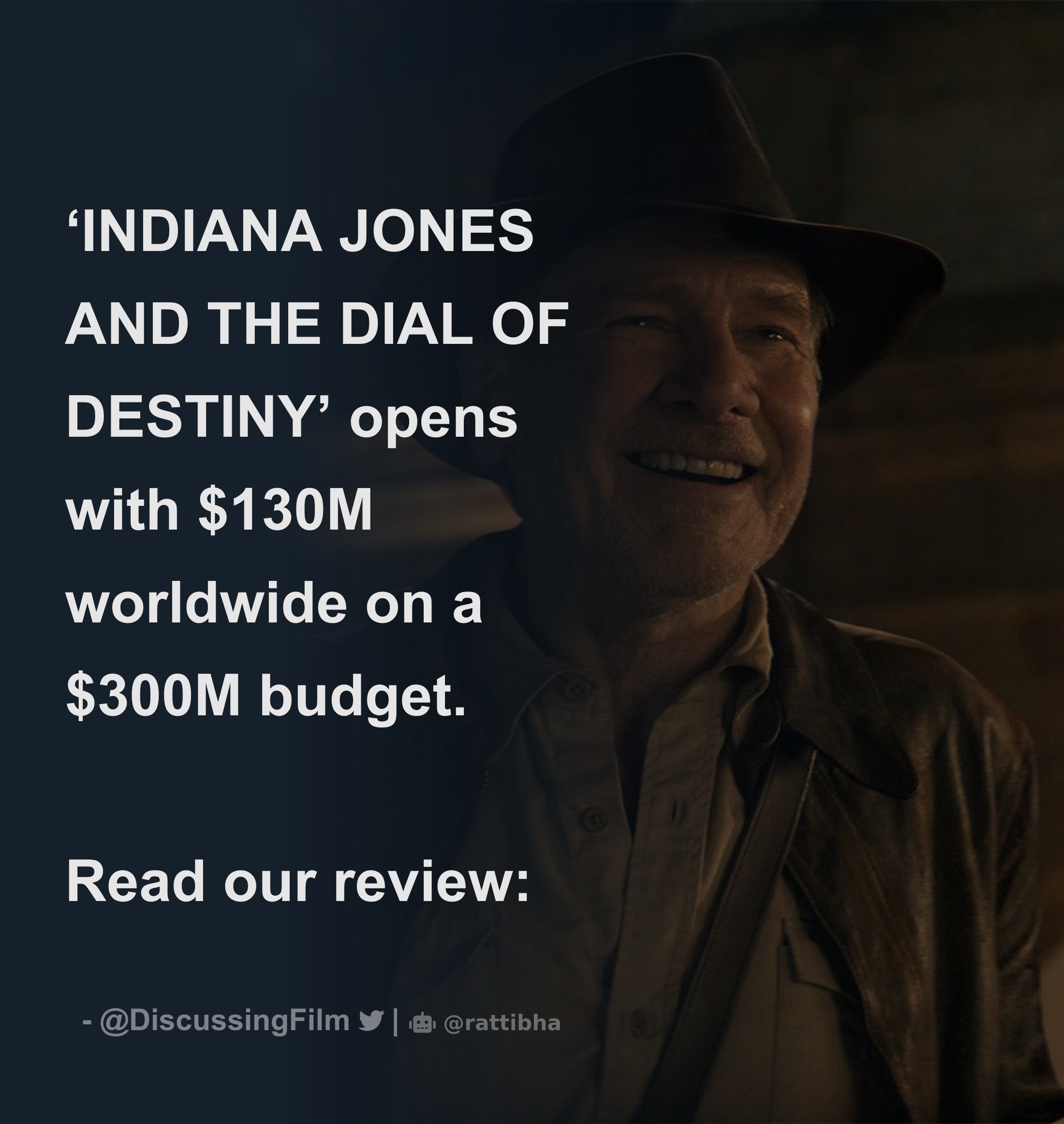 DiscussingFilm on X: 'INDIANA JONES AND THE DIAL OF DESTINY