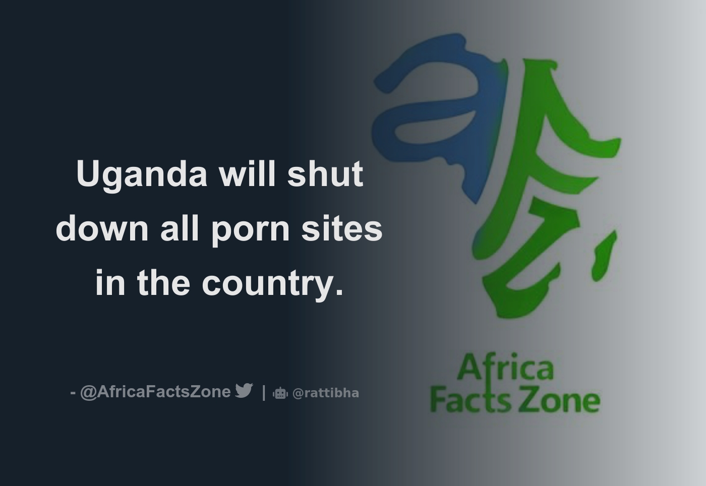 Uganda will shut down all porn sites in the country. - Download Tweet Image  from Africa Facts Zone @AfricaFactsZone - Rattibha