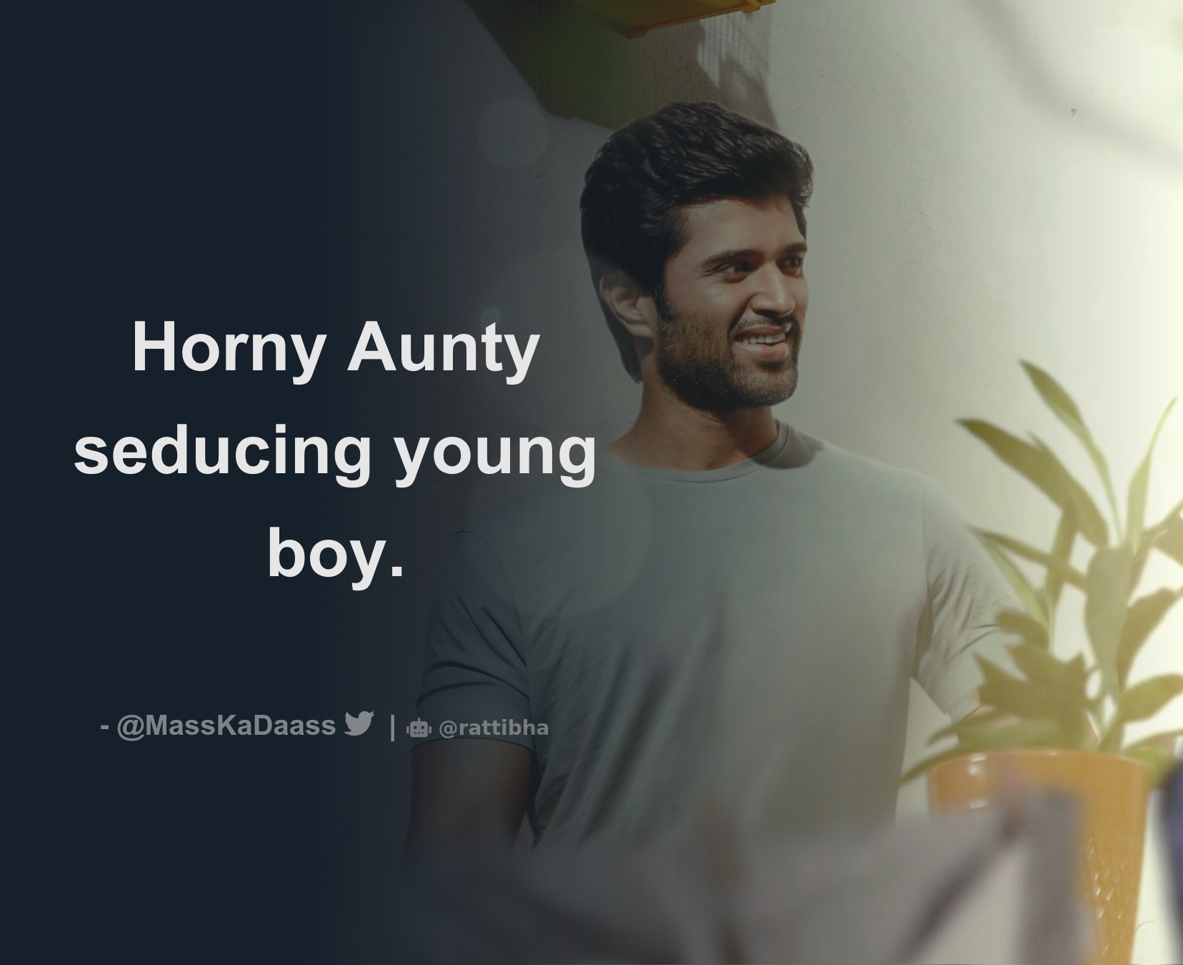 Horny Aunty seducing young boy. - Download Tweet Image from ₱ @MassKaDaass  - Rattibha