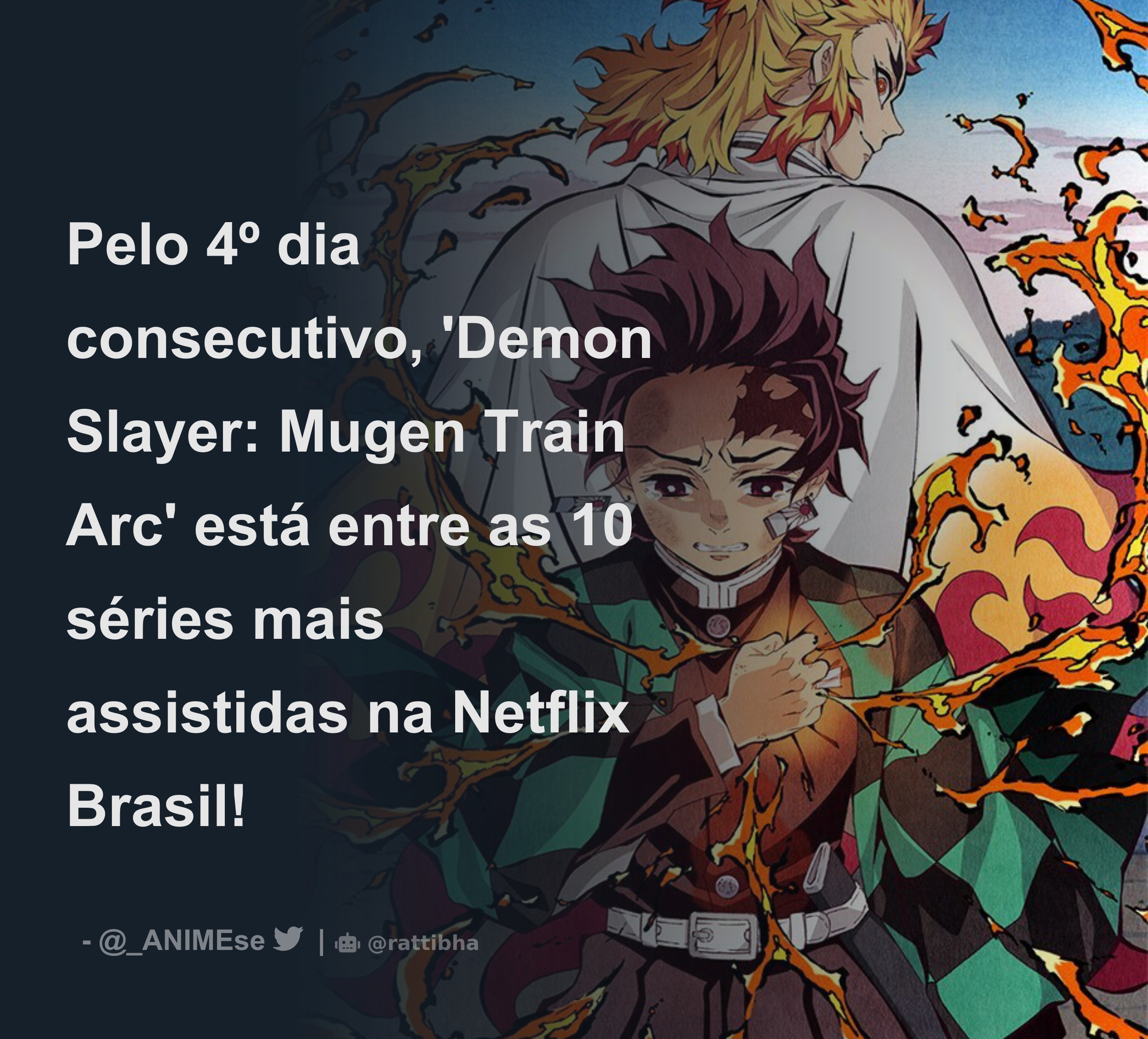  'Demon Slayer: Mugen Train Arc' estreia na Netflix