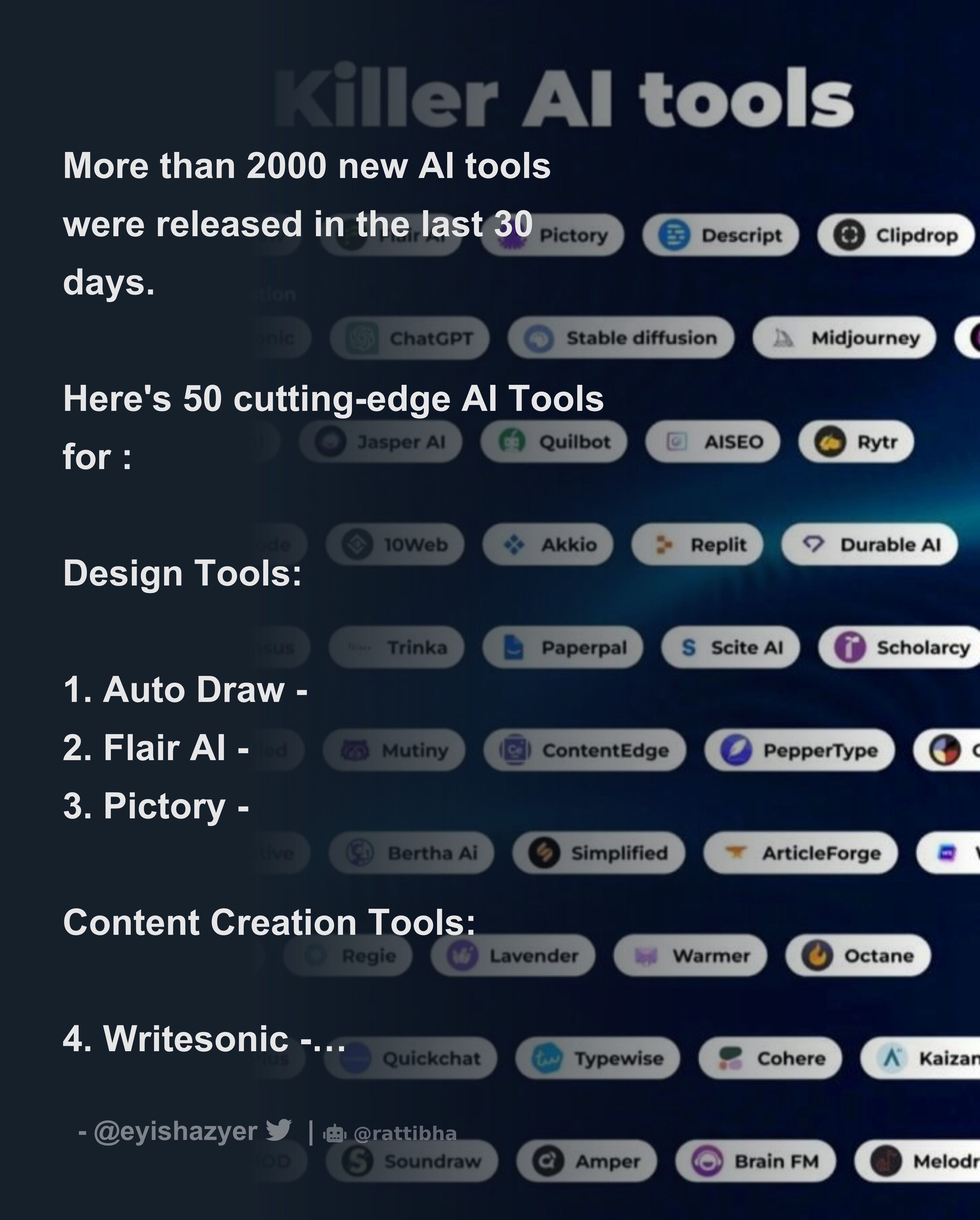 More than 2000 new AI tools were released in the last 30 days