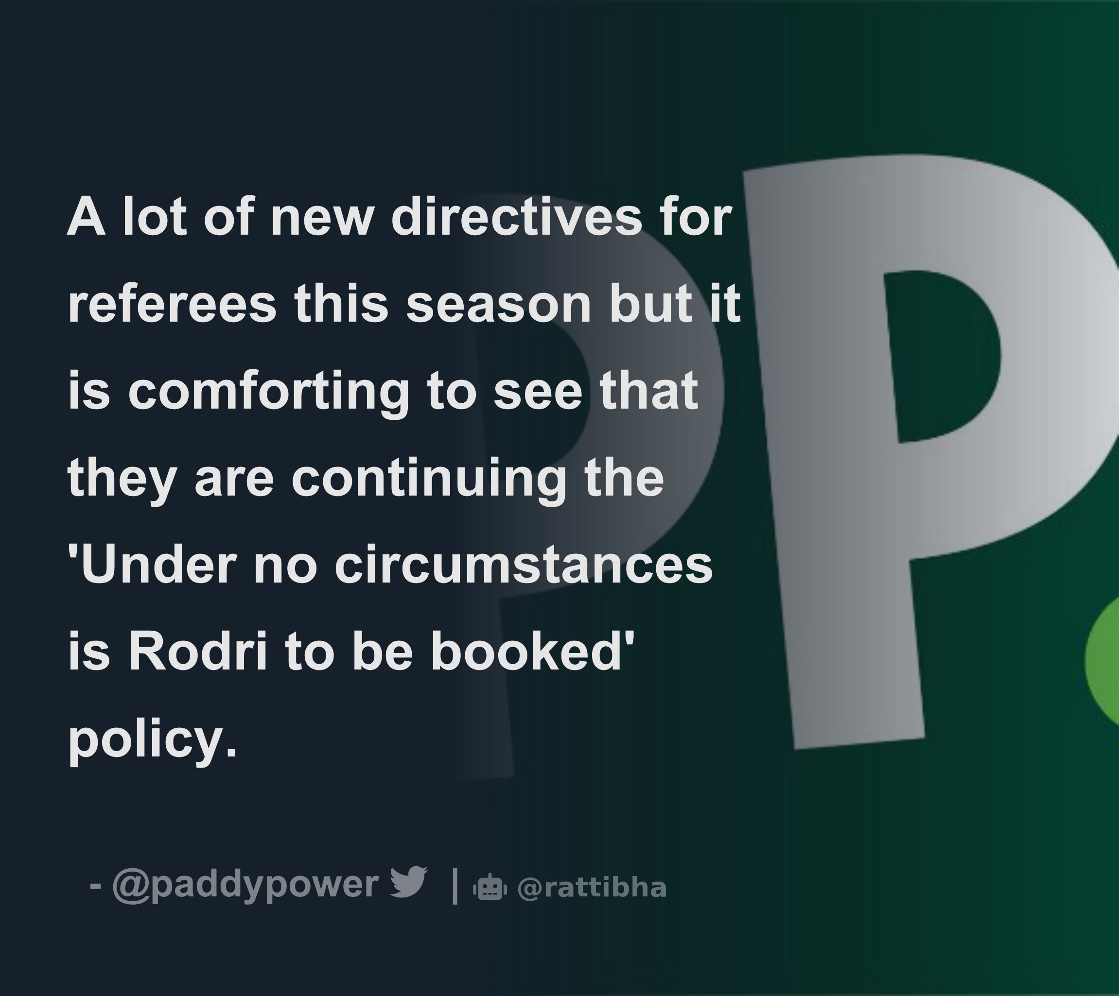 Threads from Paddy Power - Rattibha