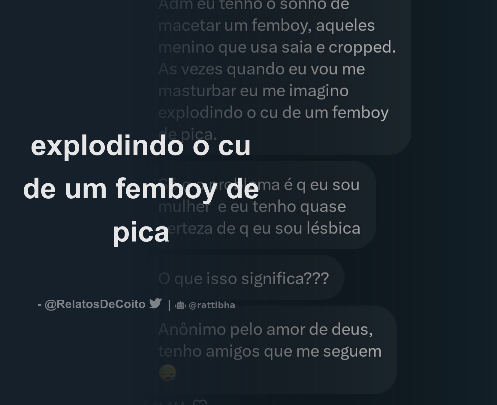 explodindo o cu de um femboy de pica - Download Tweet Image from relatos de  coito 🍑 @RelatosDeCoito - Rattibha