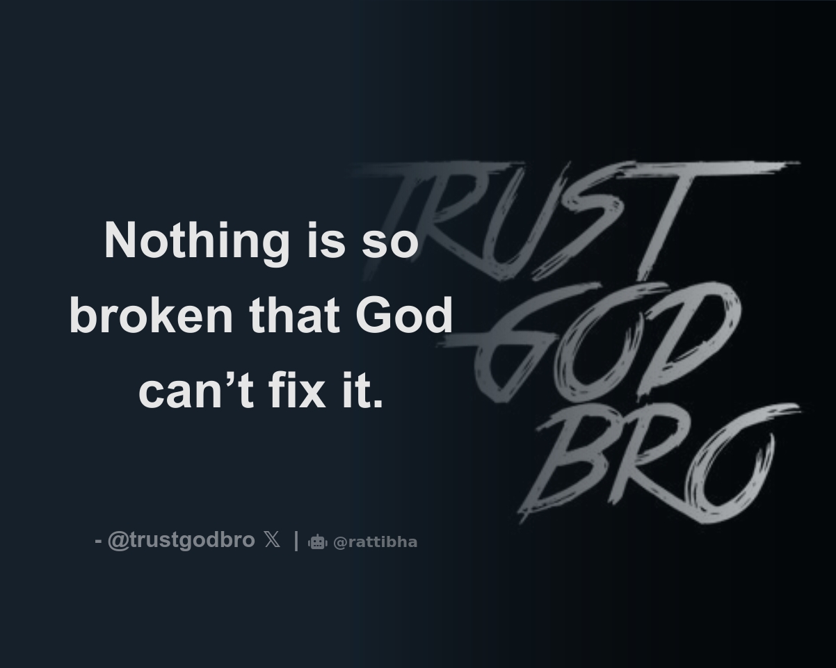 only broken can fix broken 🦇 ⭕️