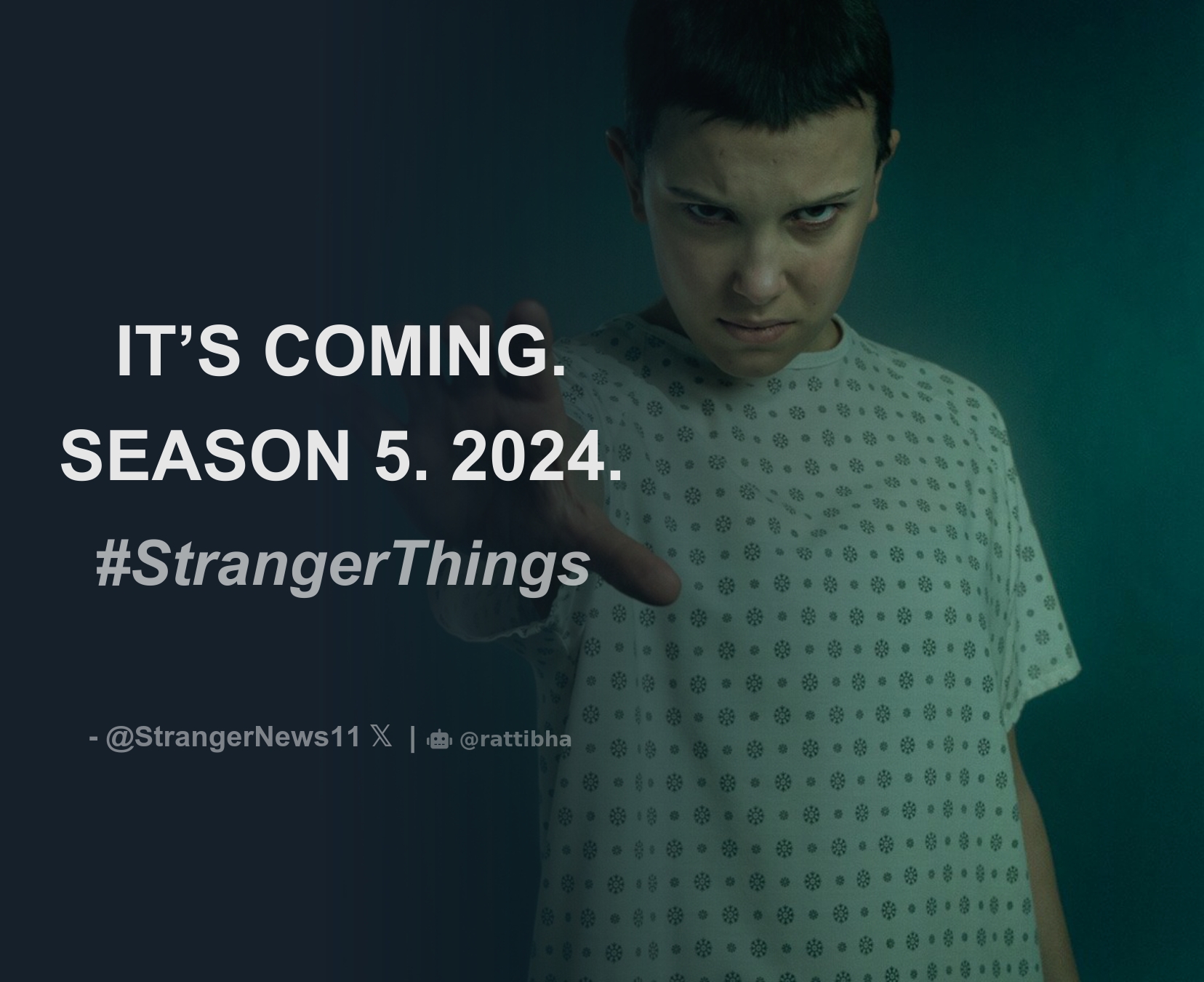 Stranger News on X: SEASON 5 COMING IN 2024. #StrangerThings