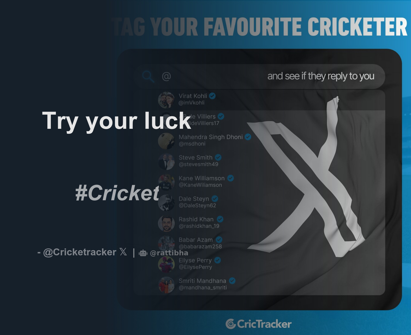 Try your luck #Cricket - Thread from CricTrackerCricketracker