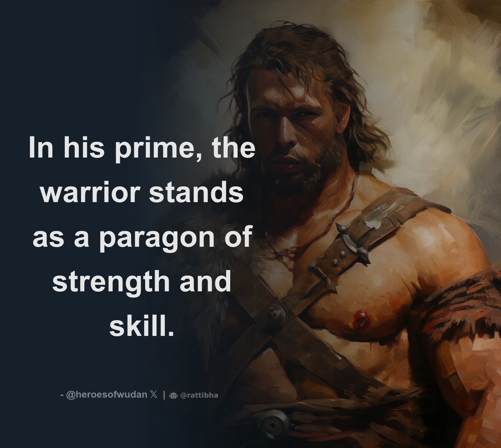 In His Prime, The Warrior Stands As A Paragon Of Strength And Skill 