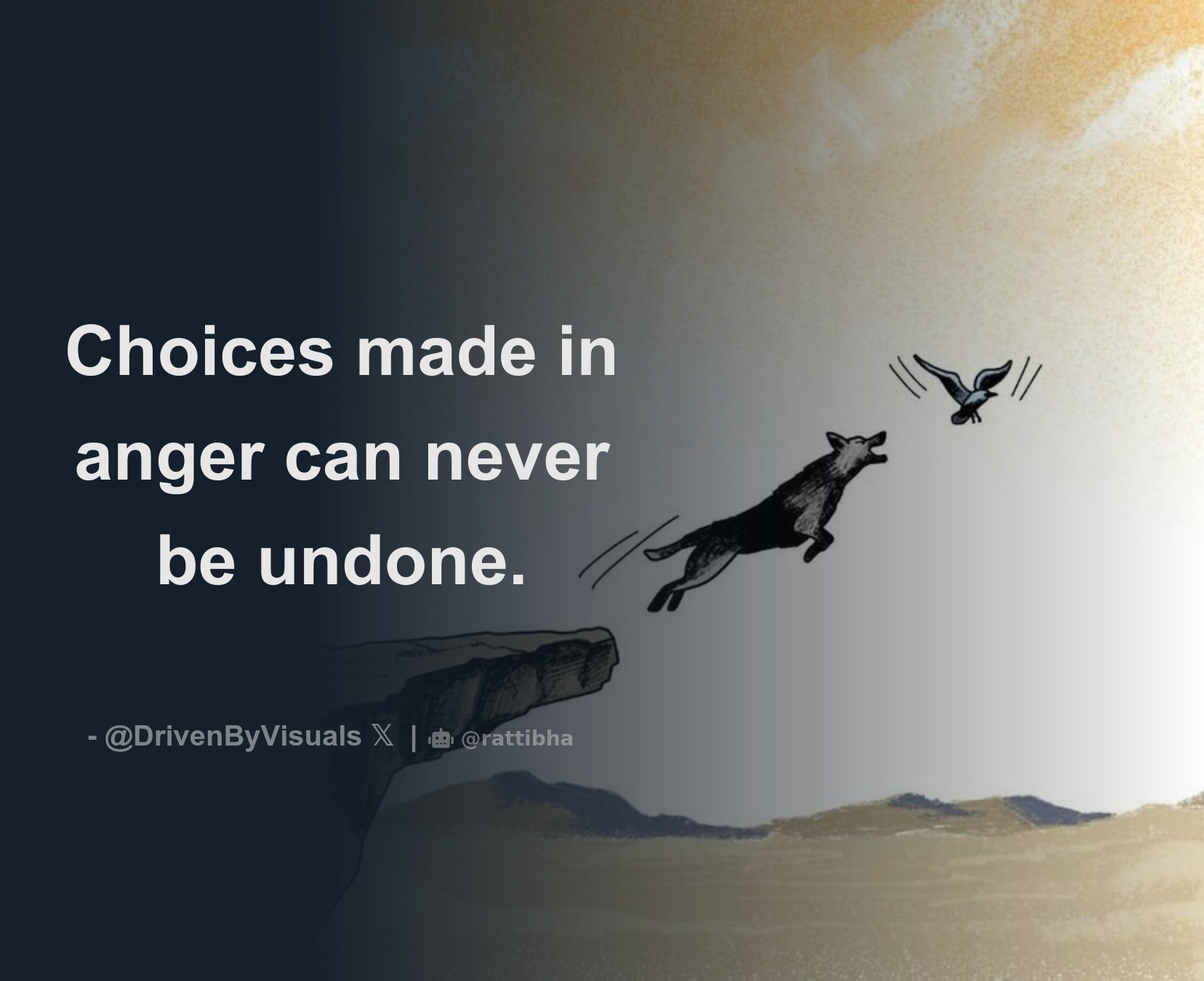 Choices made in anger can never be undone. - Thread from Driven By ...