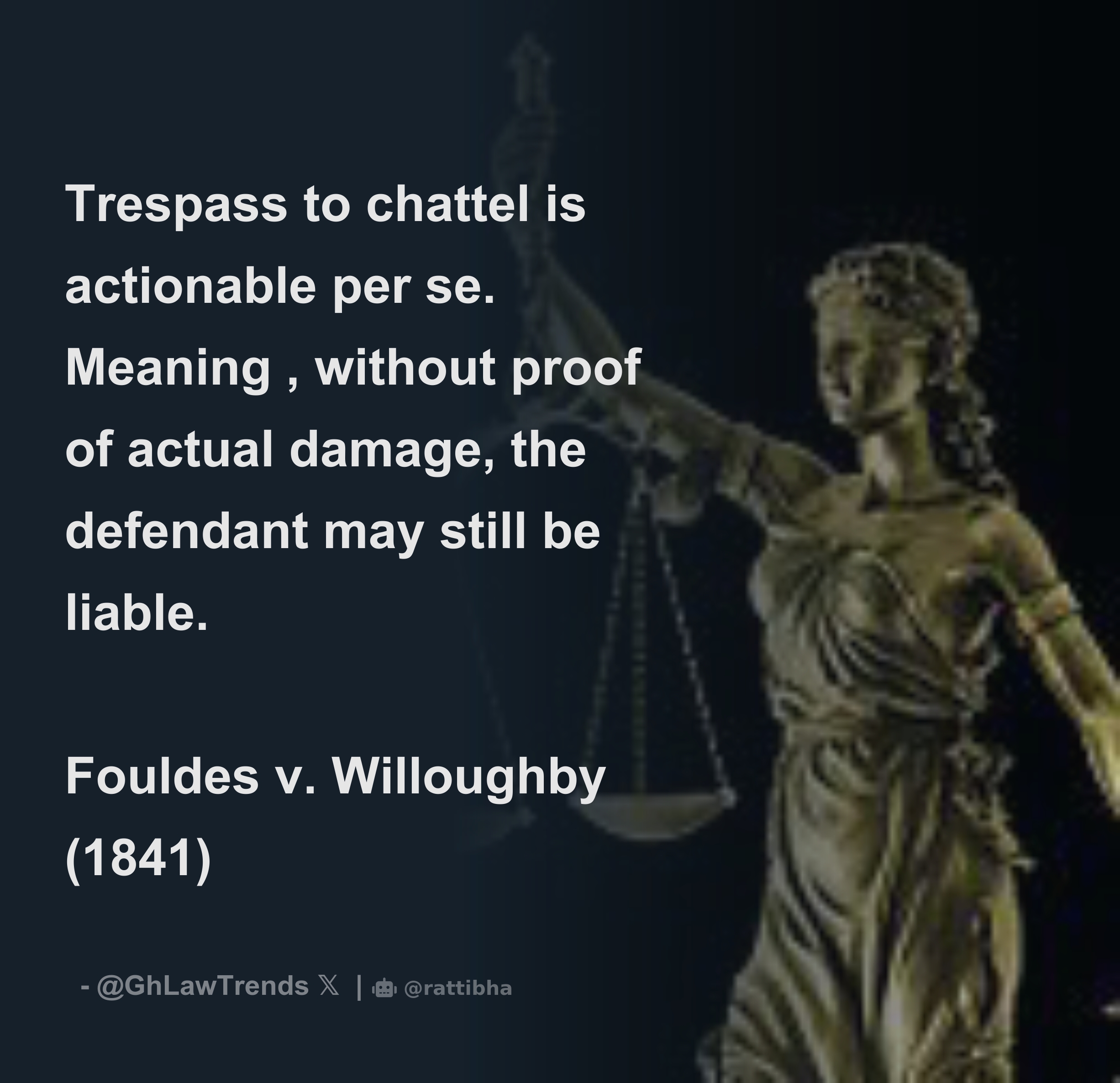 Trespass To Chattel Is actionable Per Se Meaning Without Proof Of 