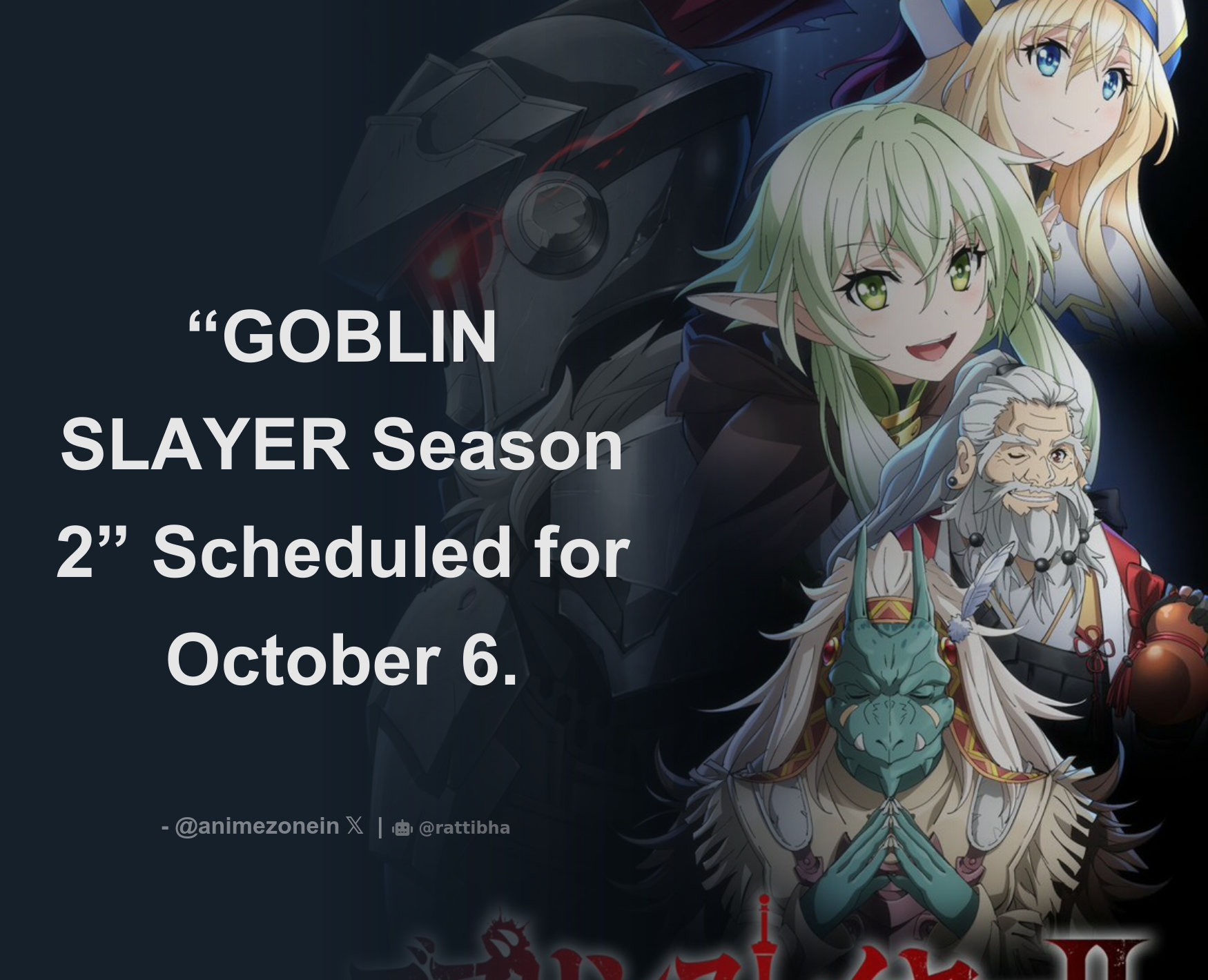 When Does 'Goblin Slayer' Season 2 Come Out?