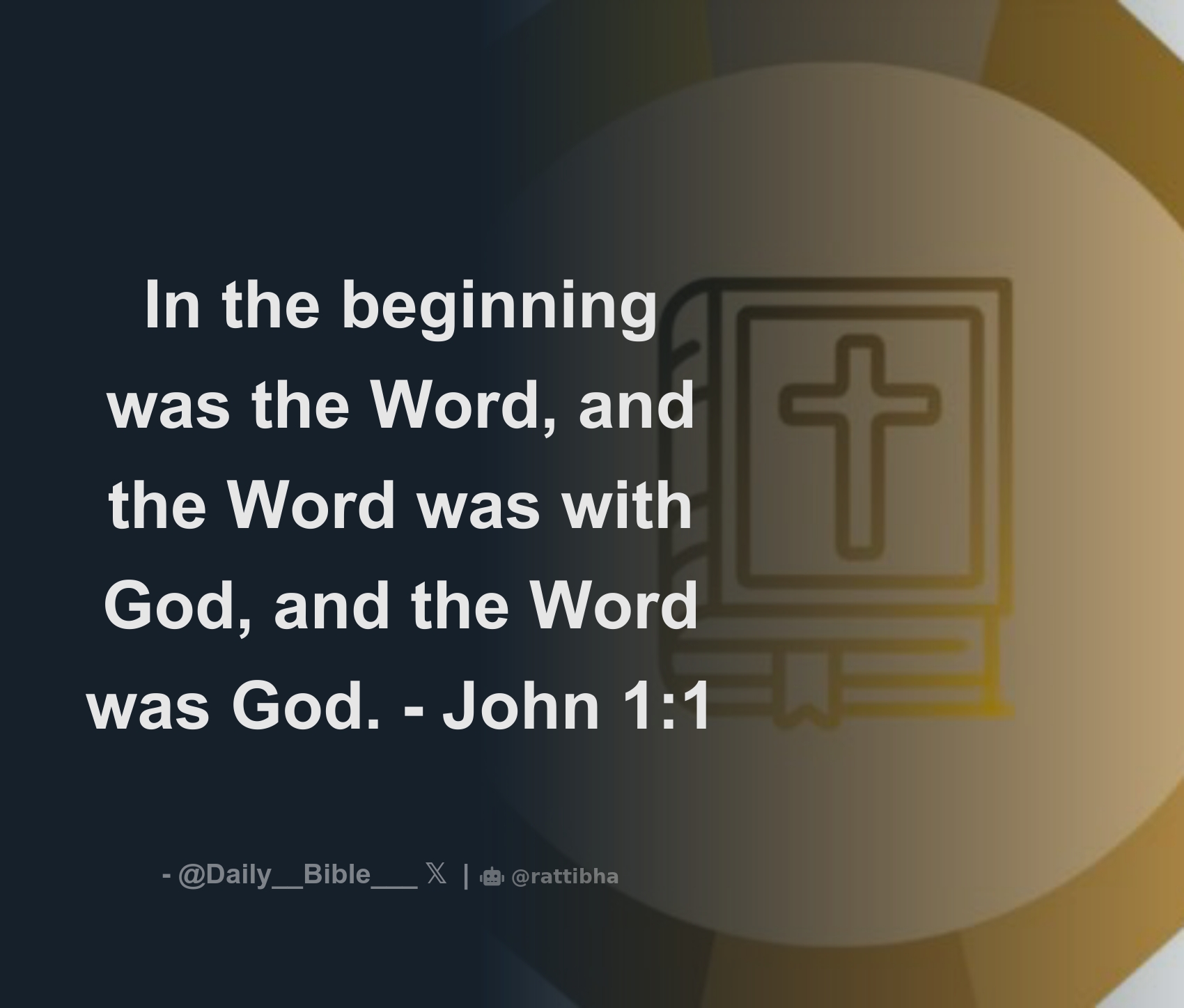 In the beginning was the word and the word was with god and the word