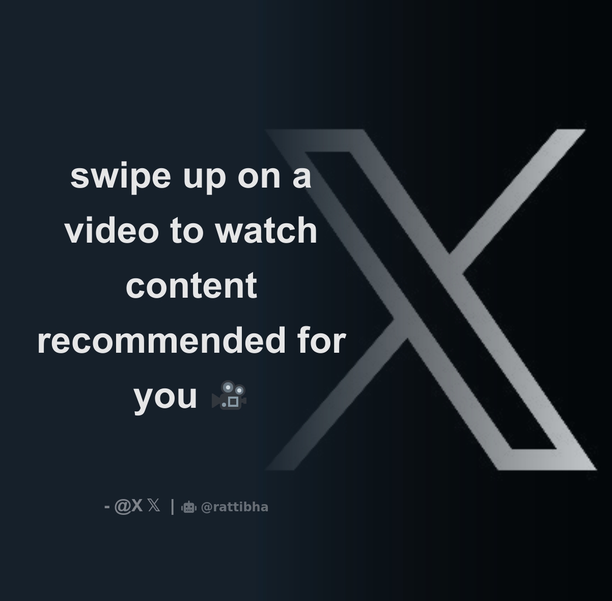 swipe up on a video to watch content recommended for you 🎥 - Thread from X  @X - Rattibha