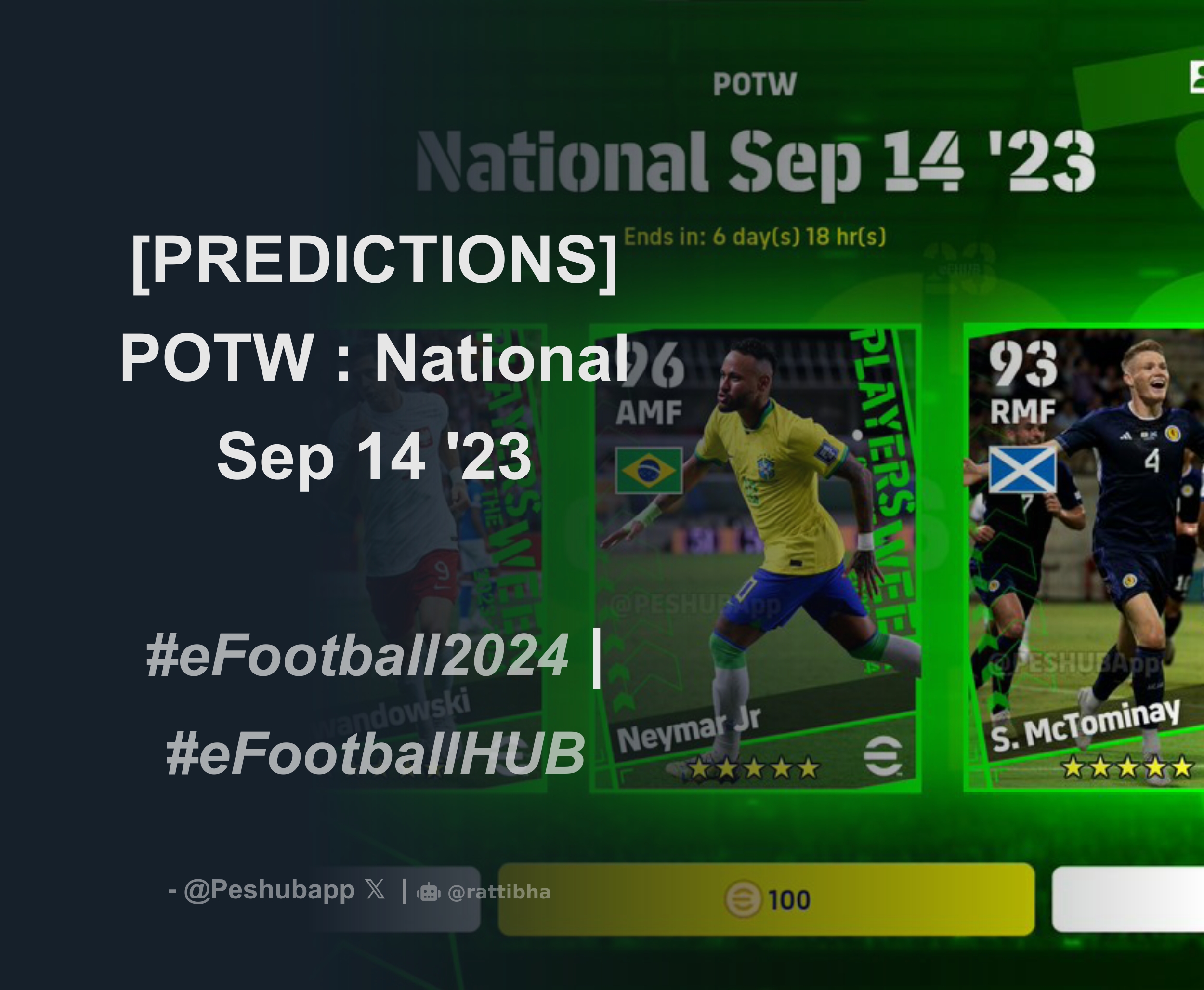 eFootballHUB on X: [PREDICTIONS] POTW : National Jun 22 '23 Drop