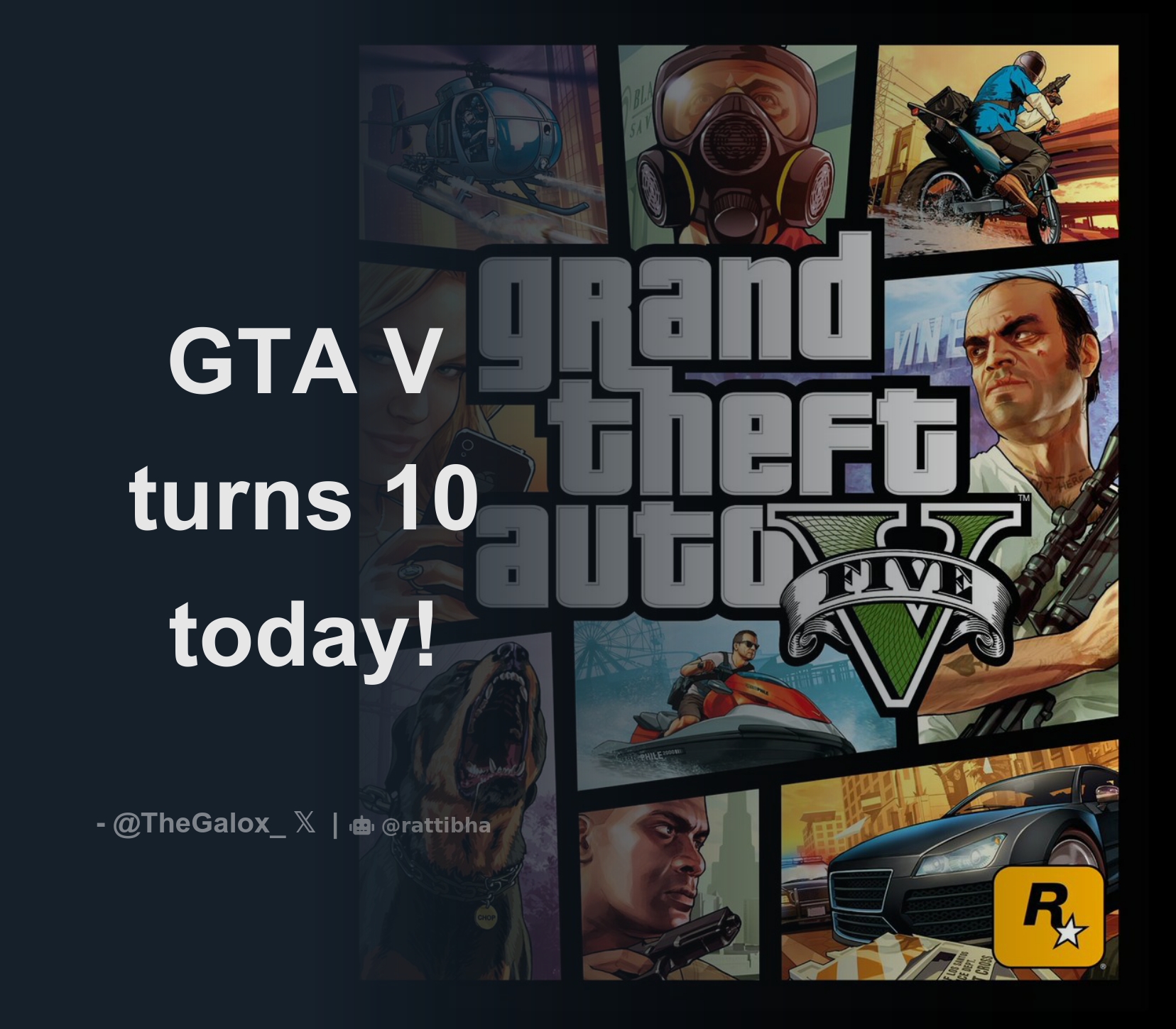 Grand Theft Auto 5 turns 10 years old