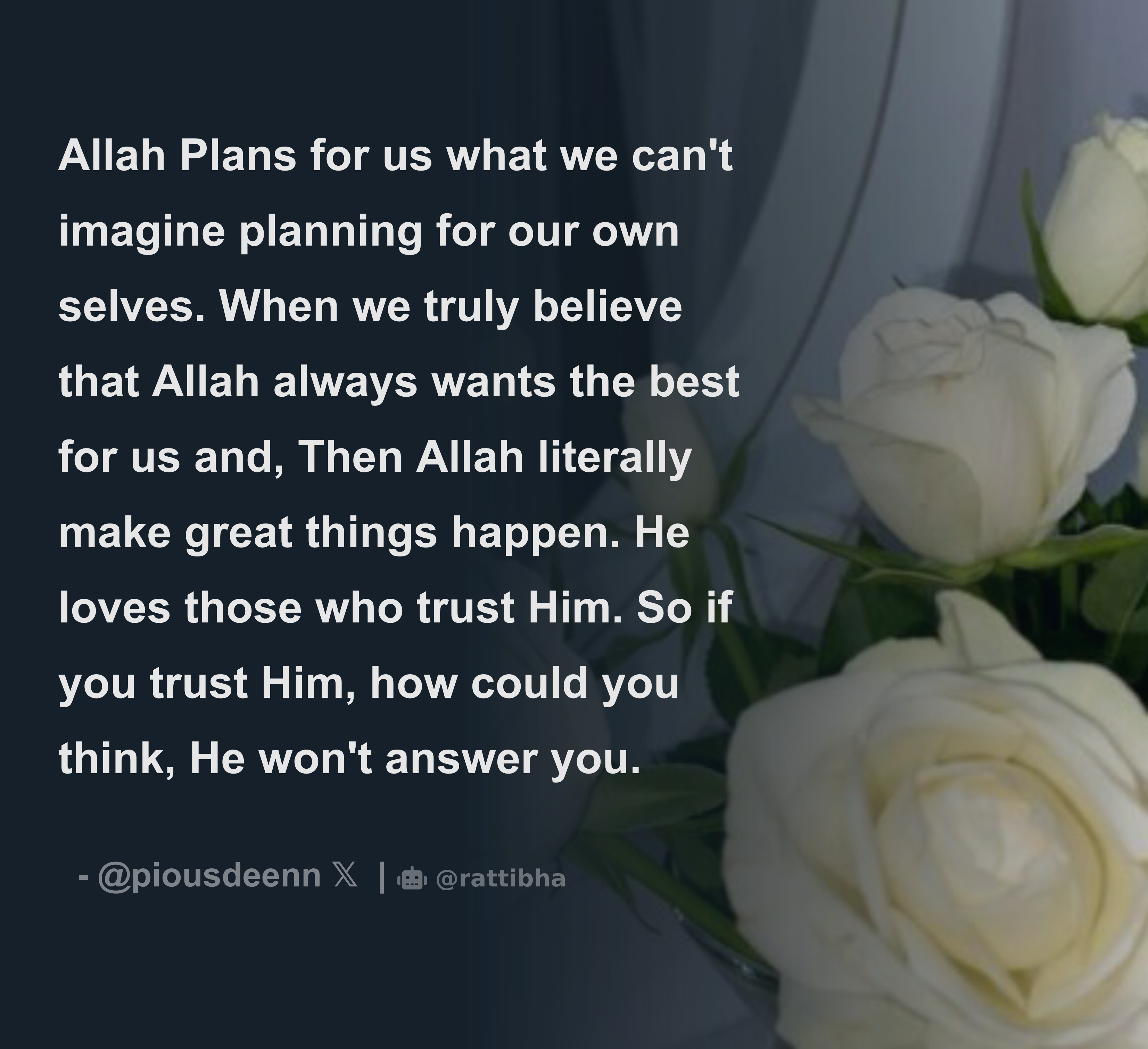 Trust Allah Plans