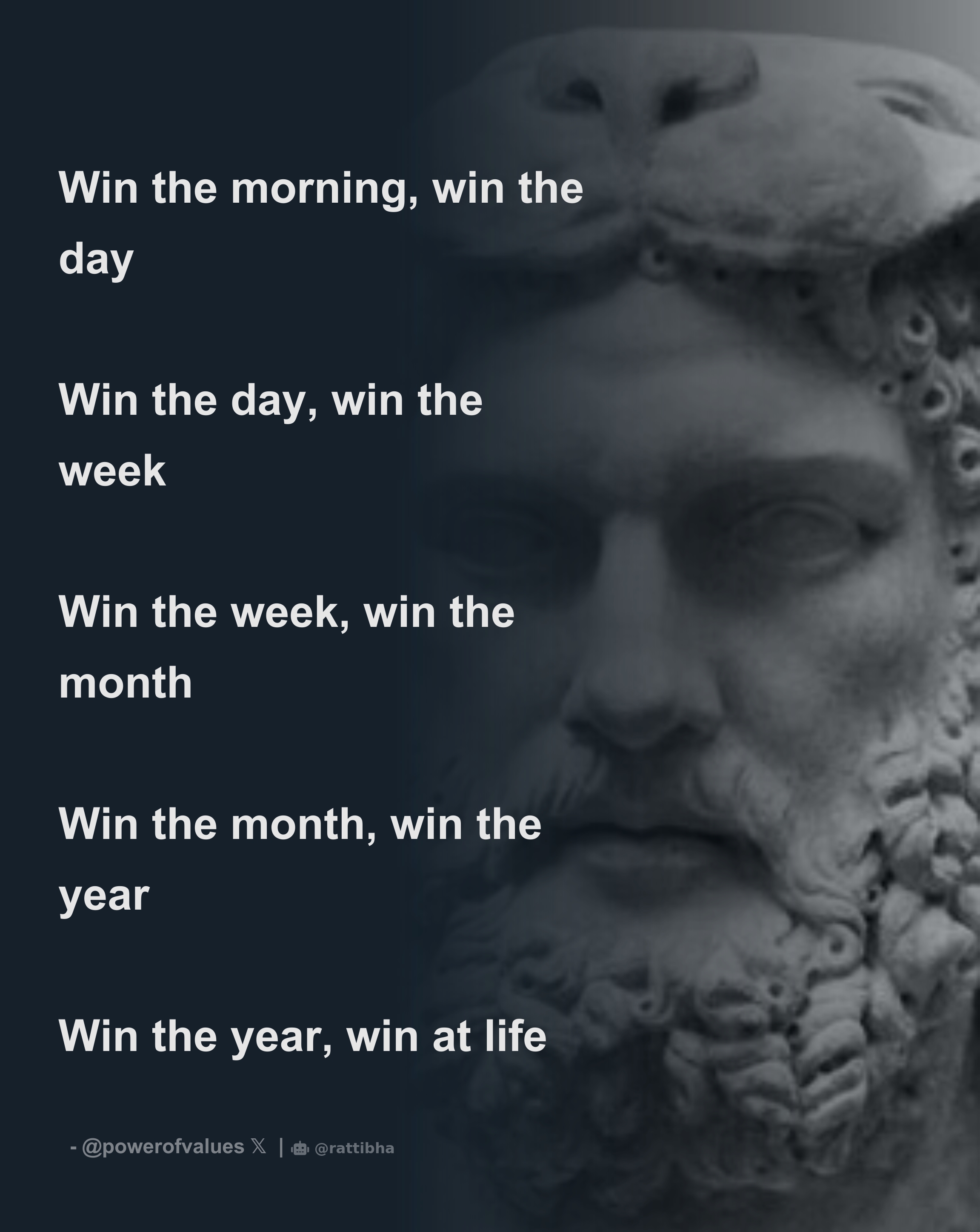 Win the morning win the day win the day win the week win the week