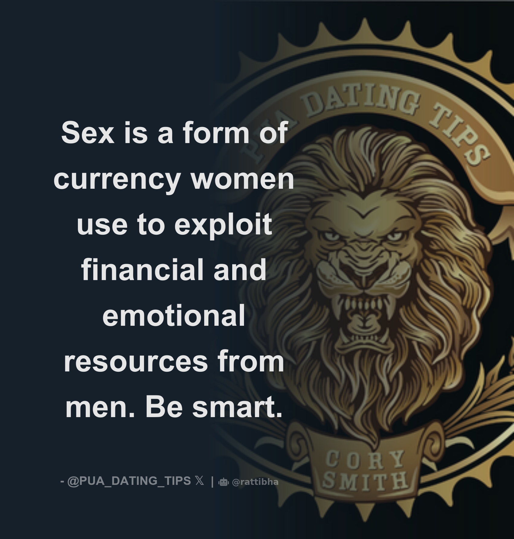 Sex Is A Form Of Currency Women Use To Exploit Financial And Emotional Resources From Men Be 5694