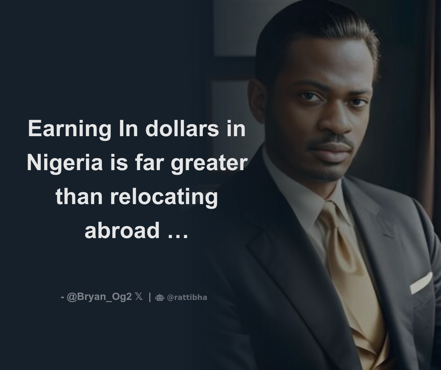 Earning In Dollars In Nigeria Is Far Greater Than Relocating Abroad Earning In Dollars In Nigeria Is Far Greater Than Relocating Abroad