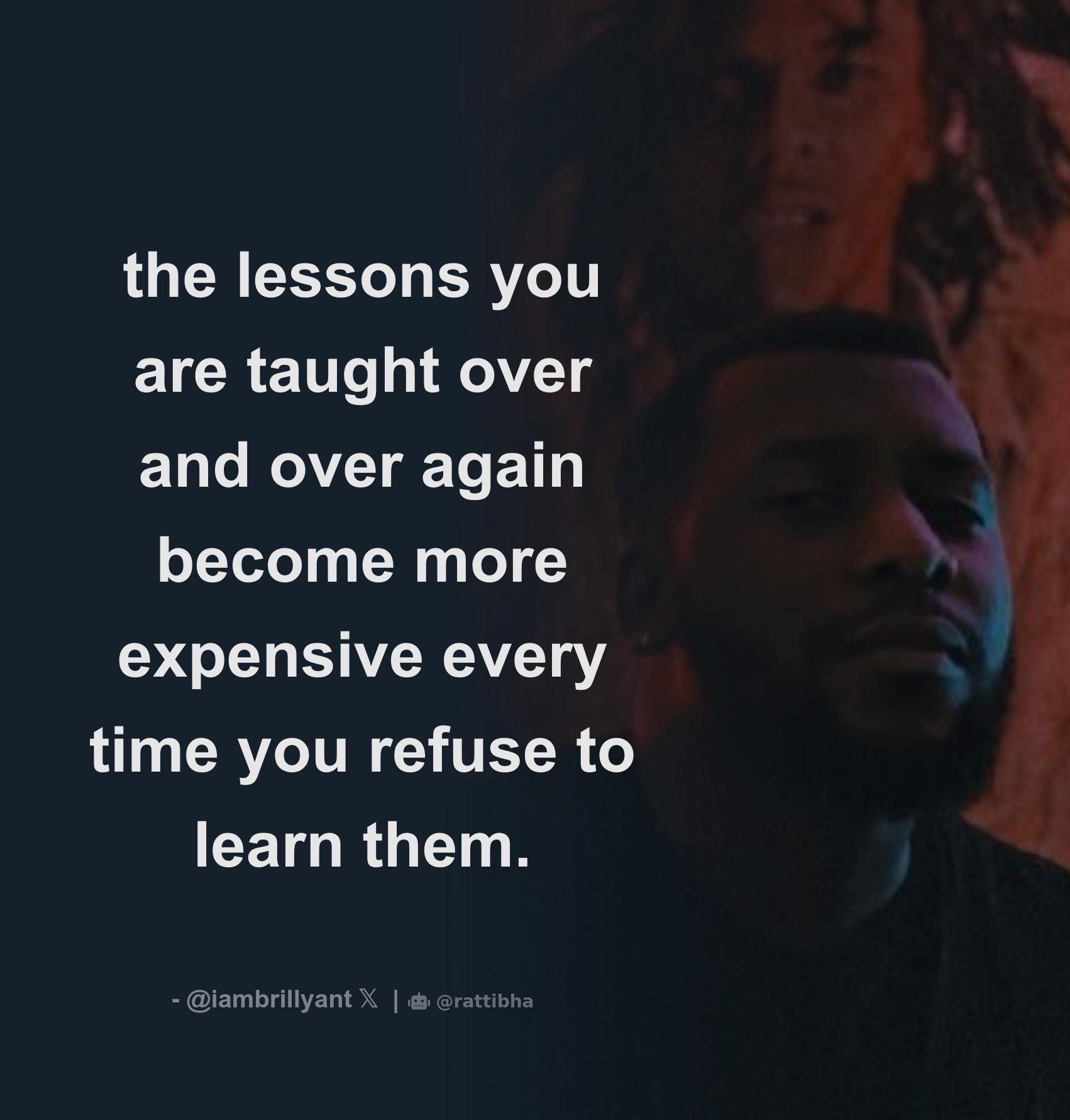 the lessons you are taught over and over again become more expensive ...